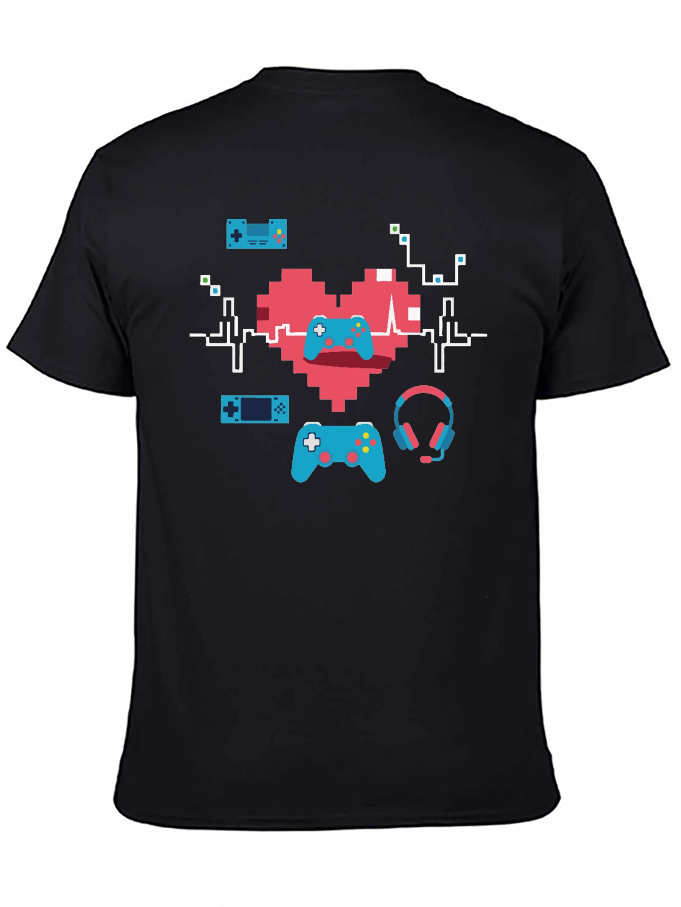 Gamer Heartbeat T-Shirt - Pixel Art Gaming Tee