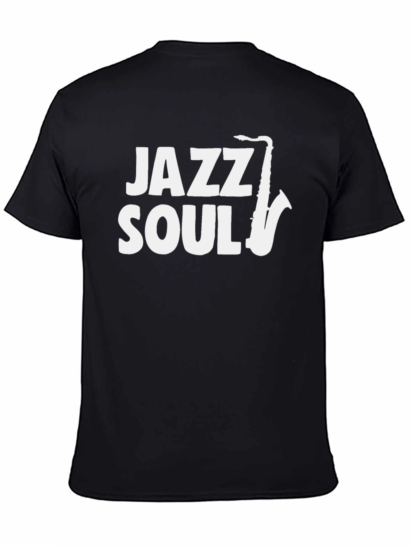 Jazz Soul Saxophone Graphic T-Shirt - Black