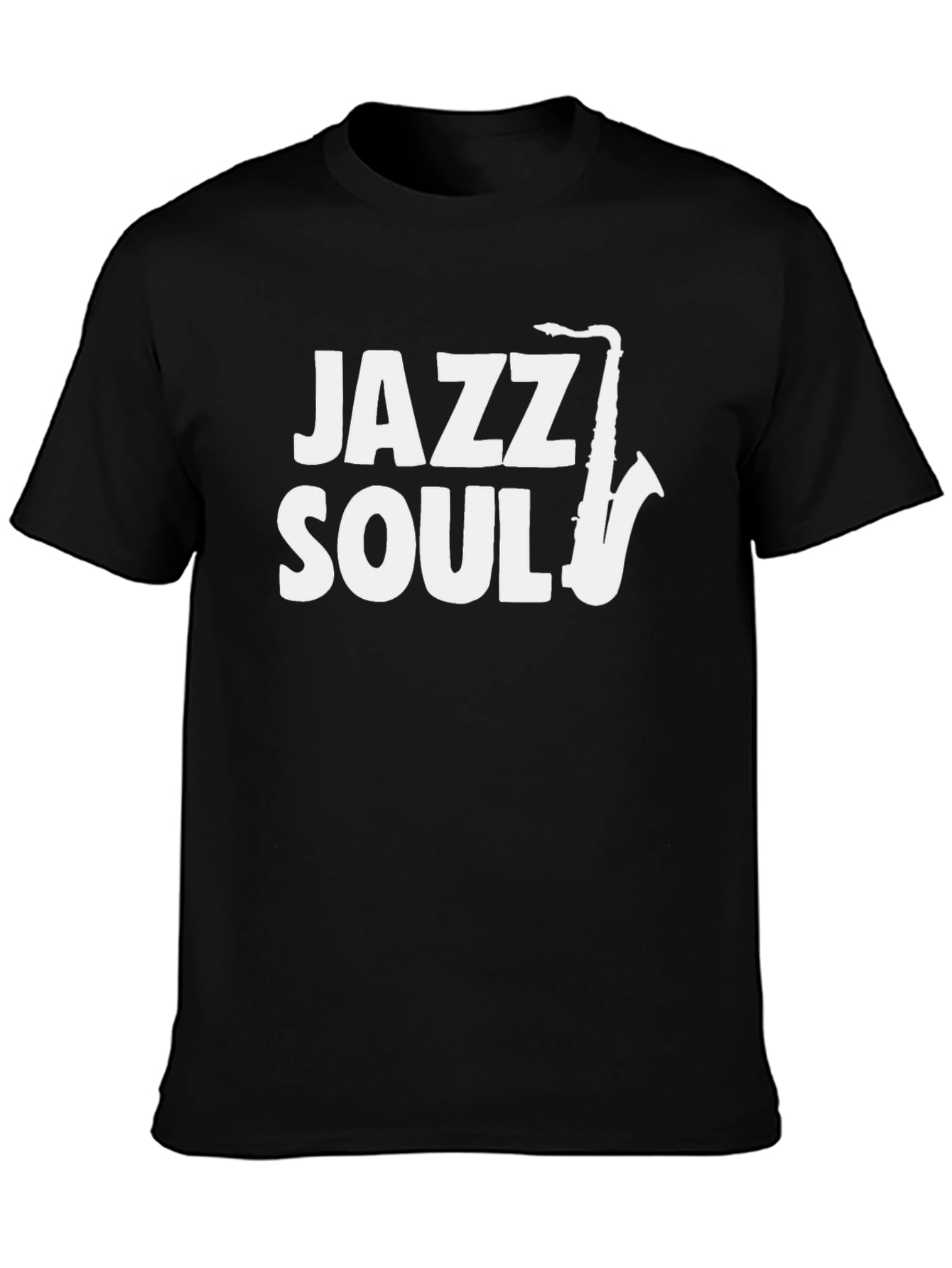 Jazz Soul Saxophone Graphic T-Shirt - Black