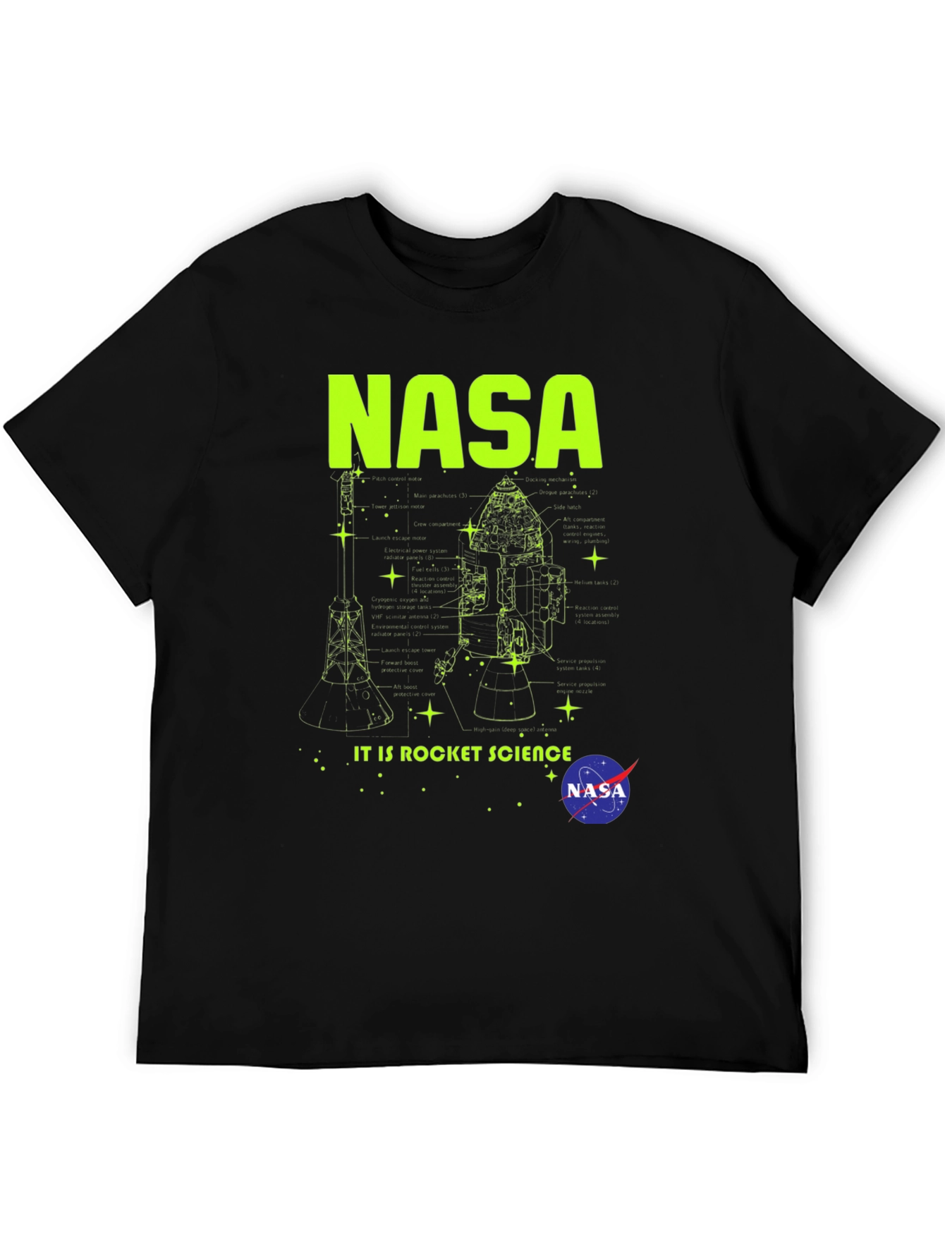 NASA Rocket Science Black T-Shirt