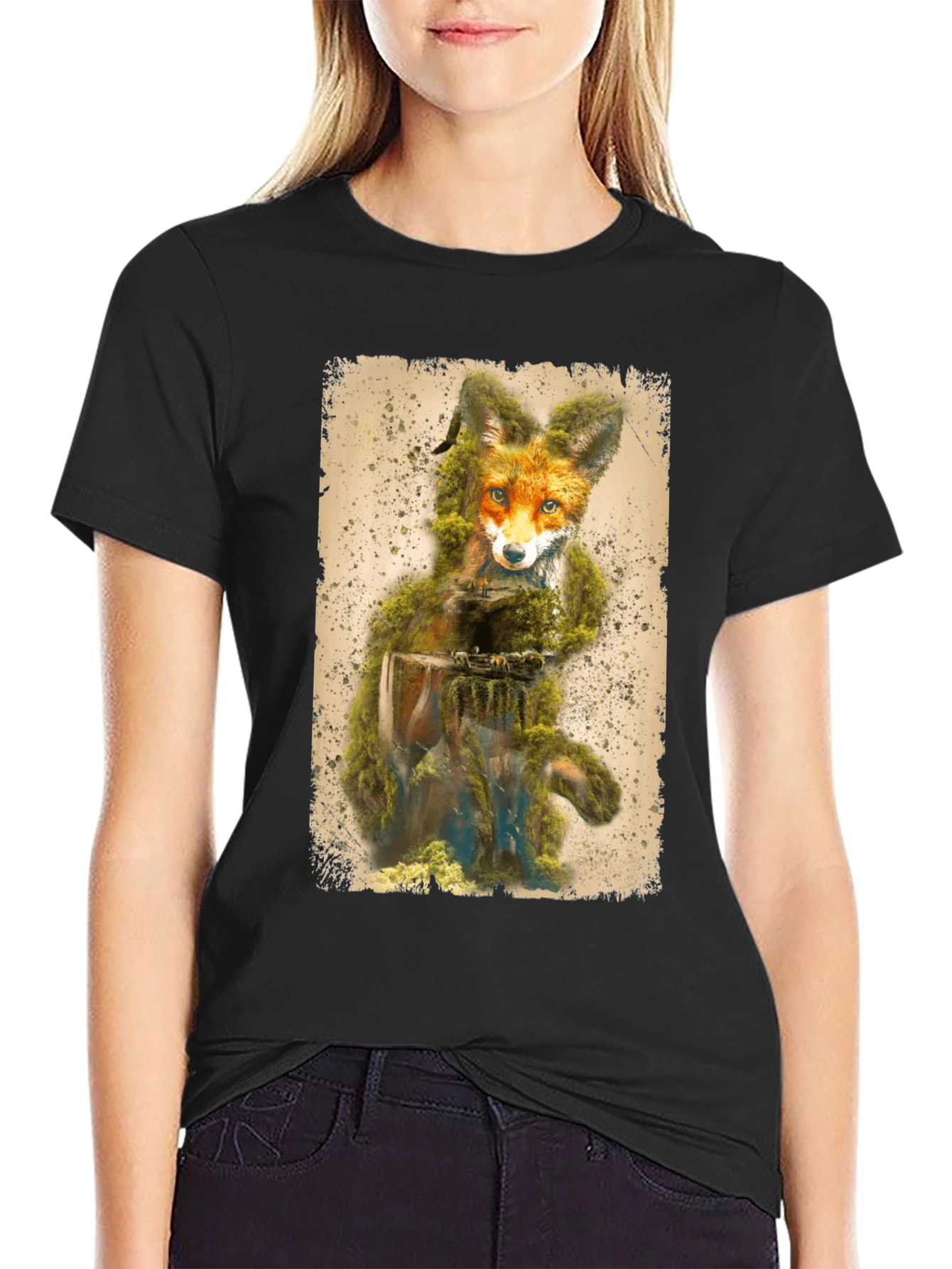 Nature Fox Graphic T-Shirt - Unique Design