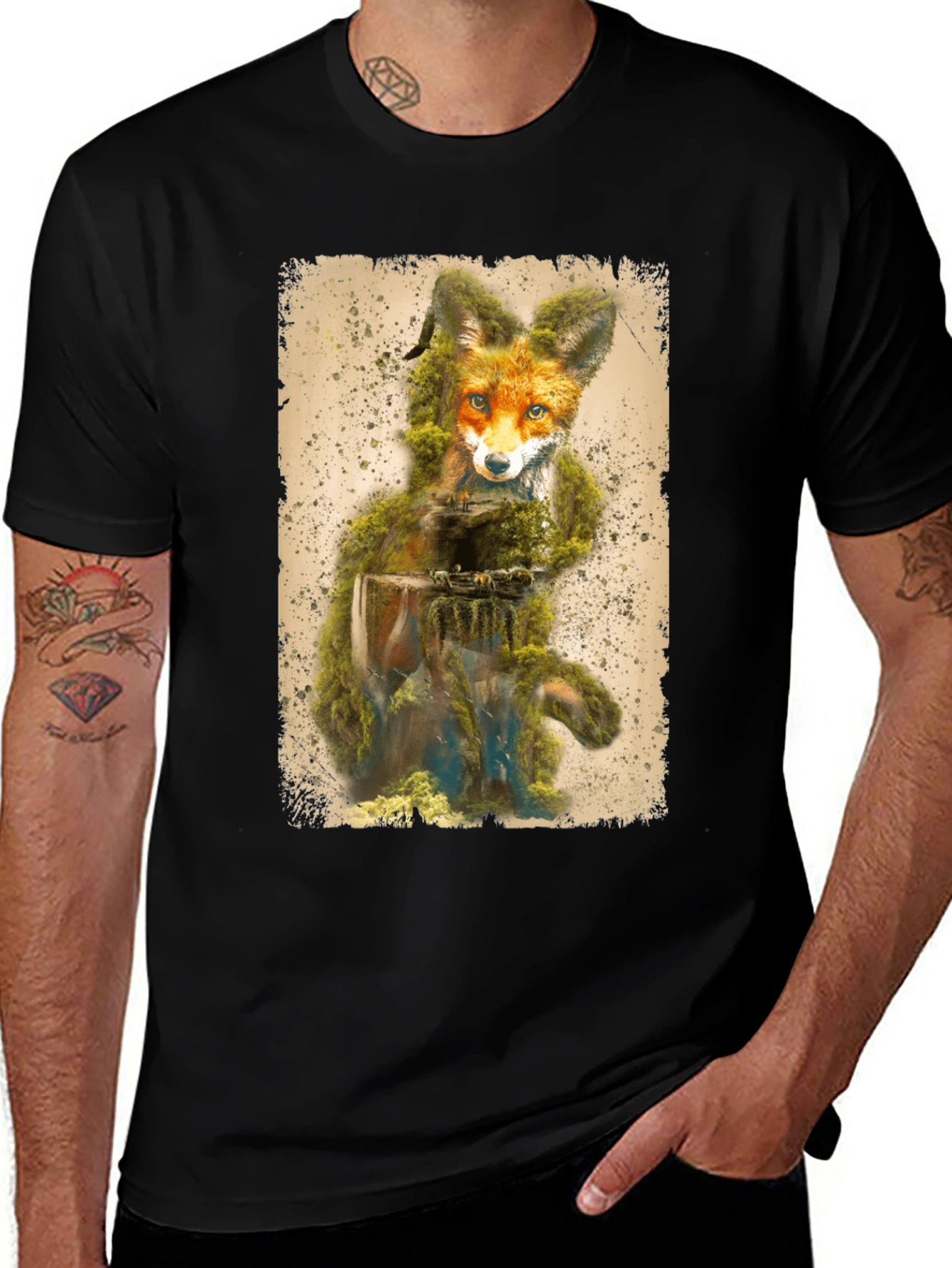 Nature Fox Graphic T-Shirt - Unique Design