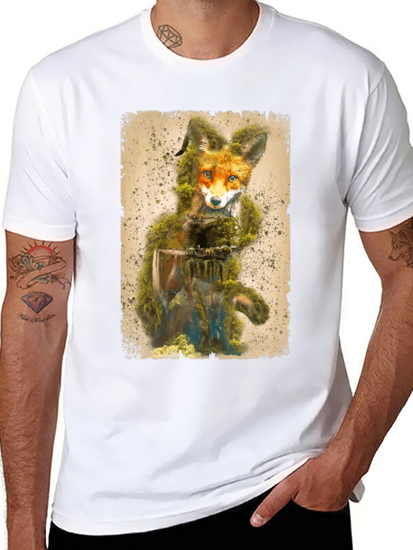 Nature Fox Graphic T-Shirt - Unique Design