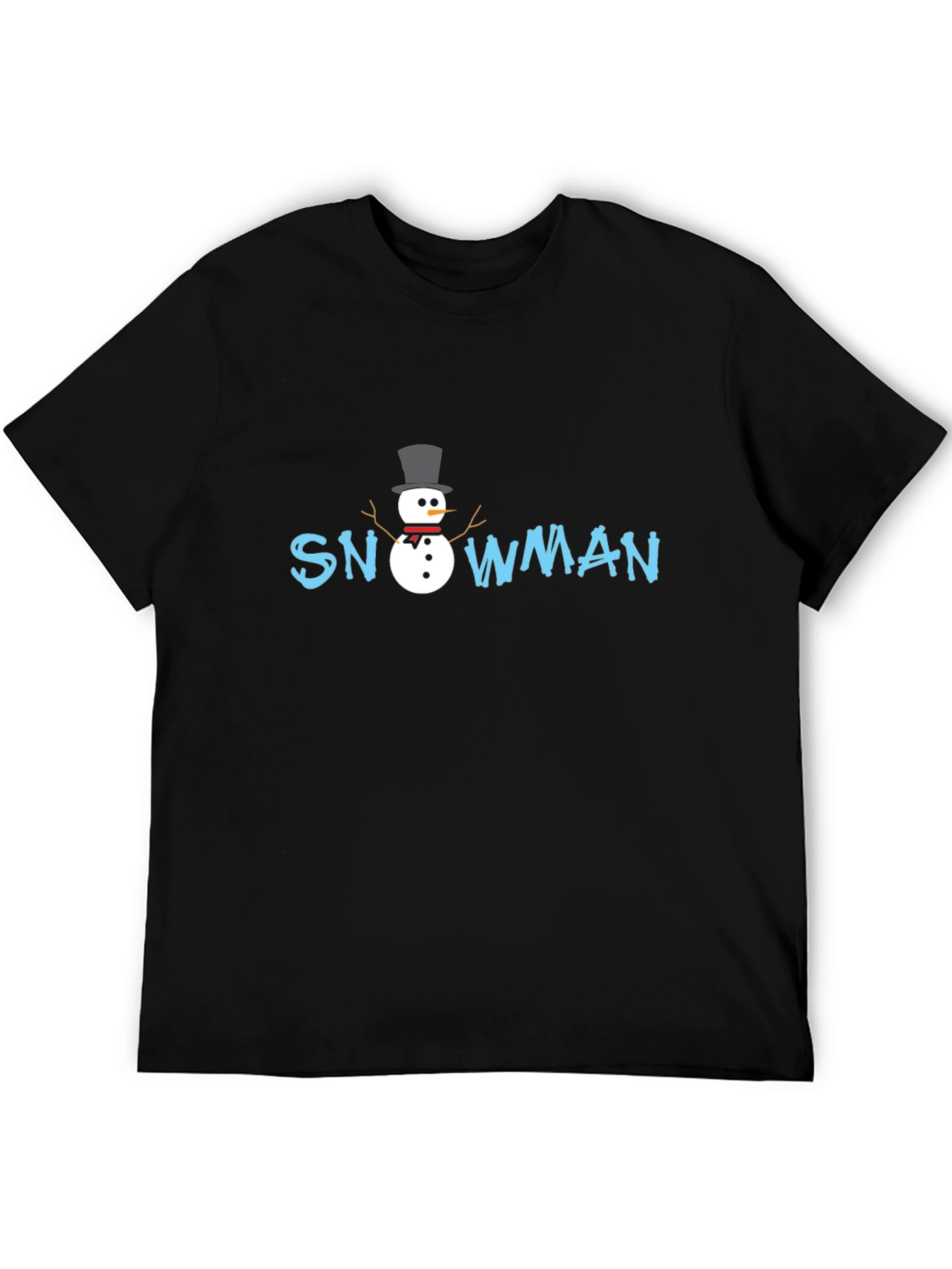 Snowman Graphic T-Shirt - Festive Holiday Style