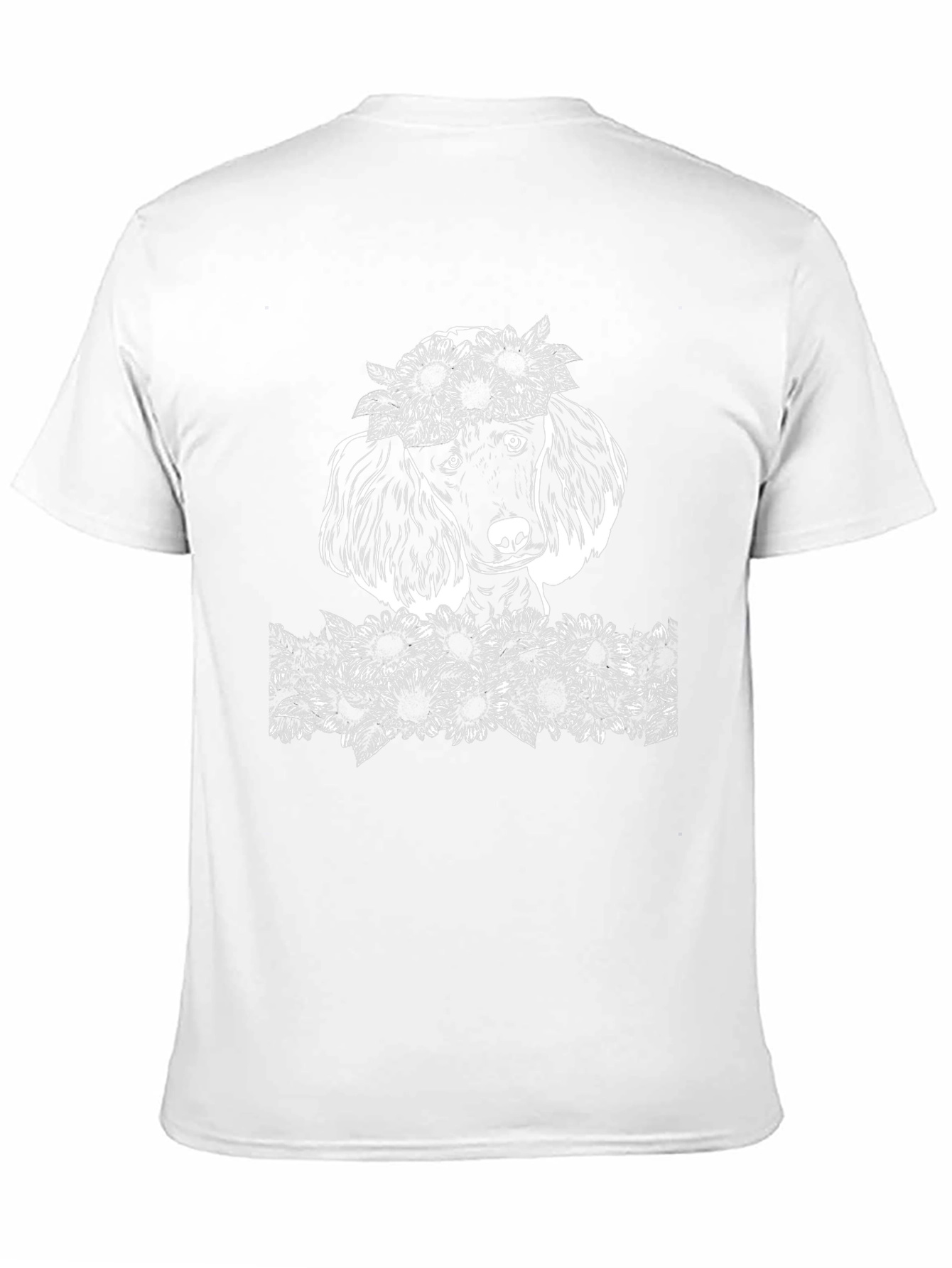 Poodle Sunflower Graphic T-Shirt