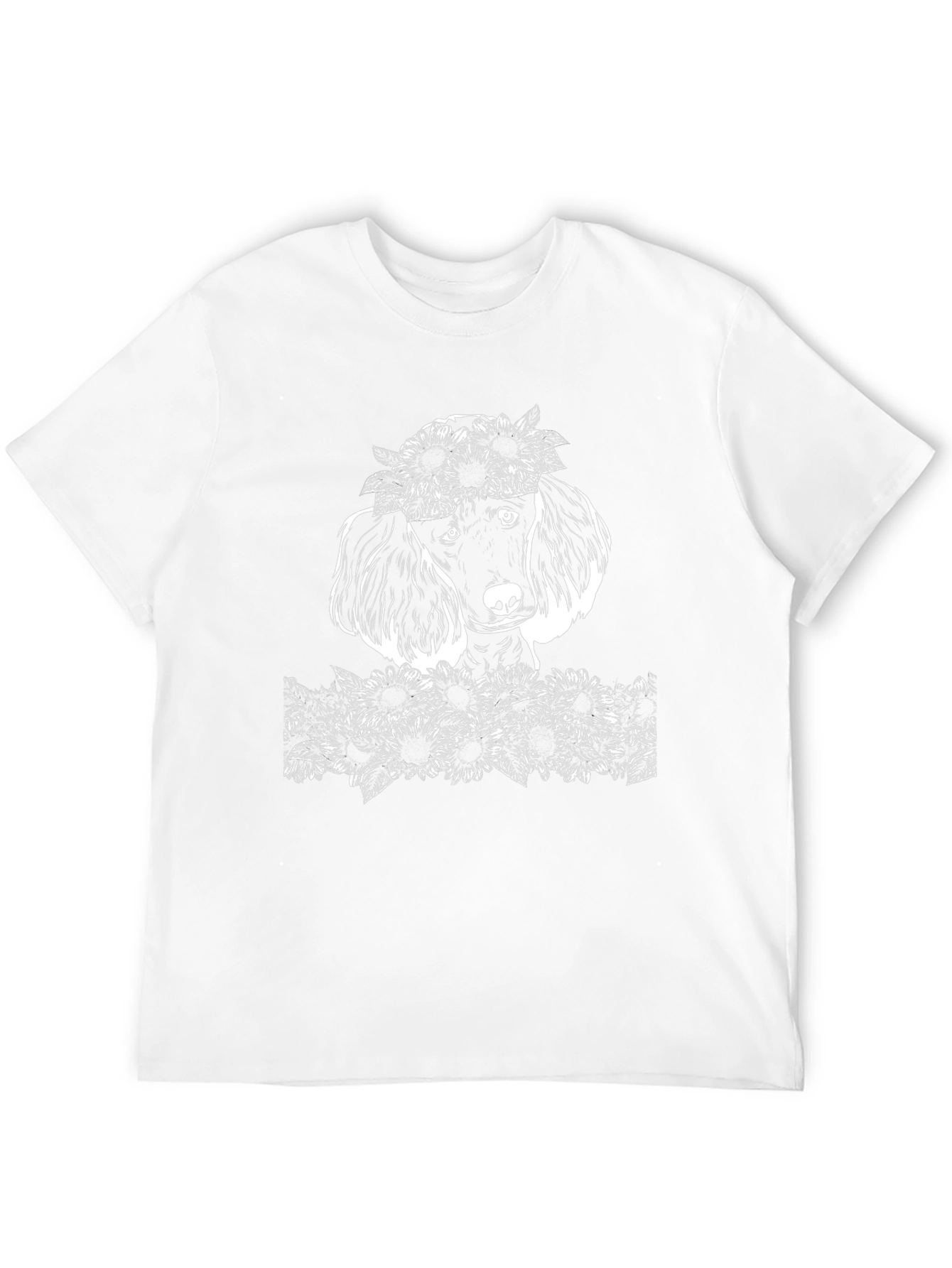 Poodle Sunflower Graphic T-Shirt