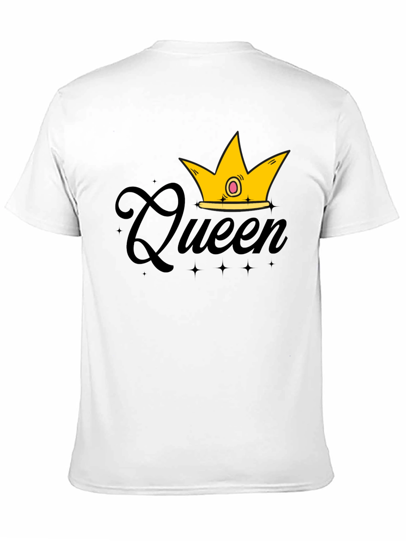 Queen Crown Graphic T-Shirt - Black