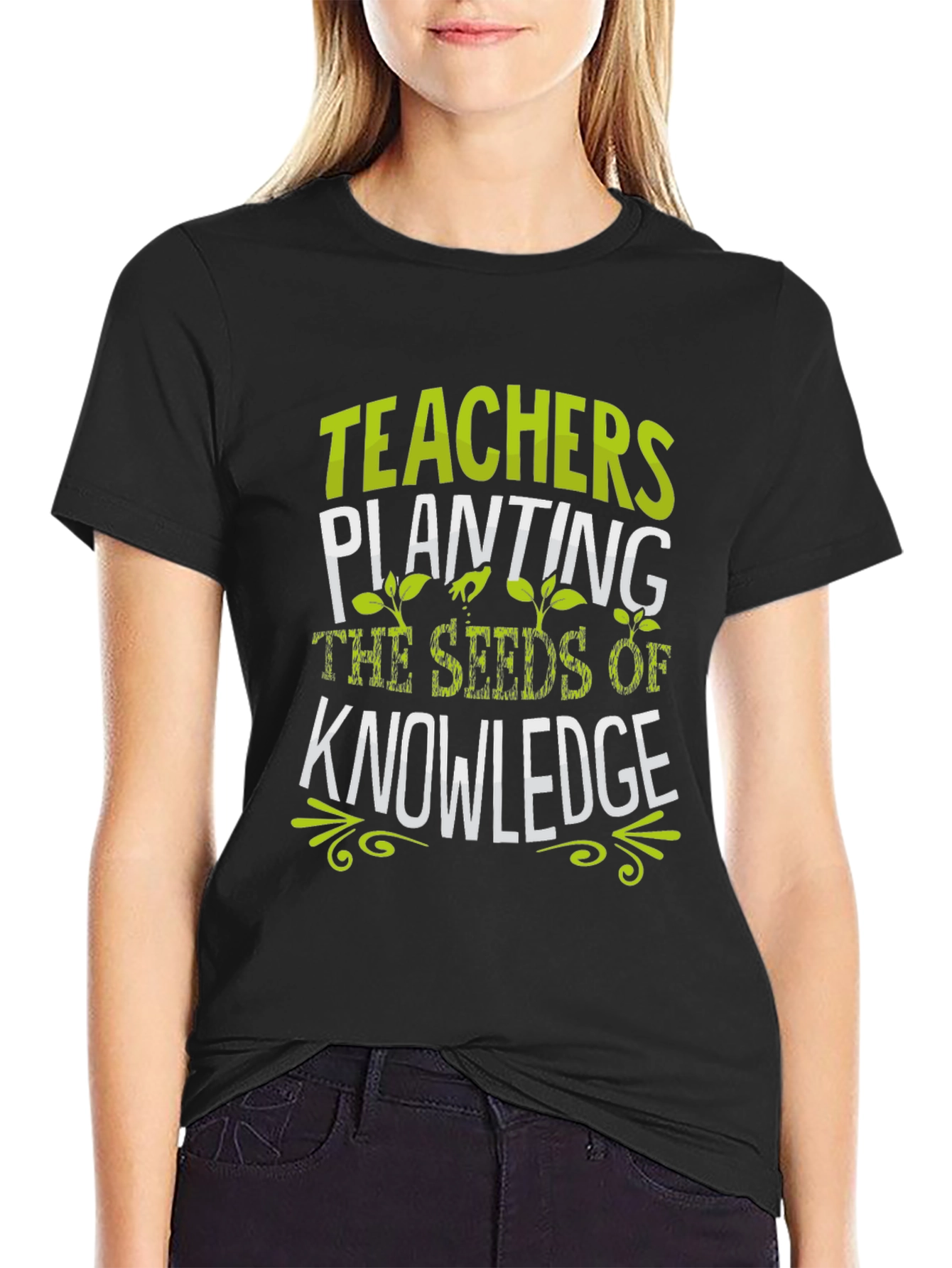 Teachers Planting Seeds of Knowledge Black T-Shirt