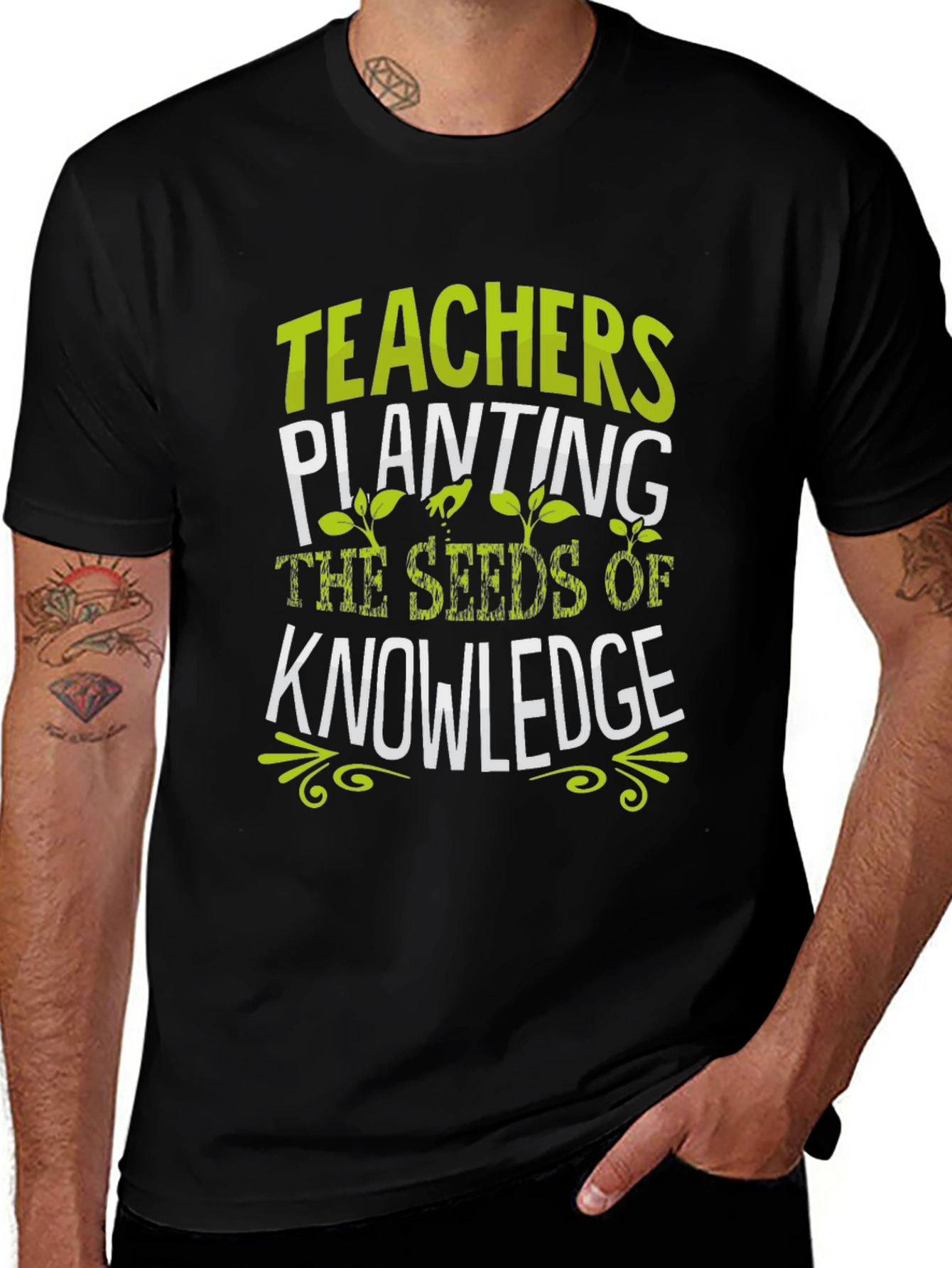 Teachers Planting Seeds of Knowledge Black T-Shirt
