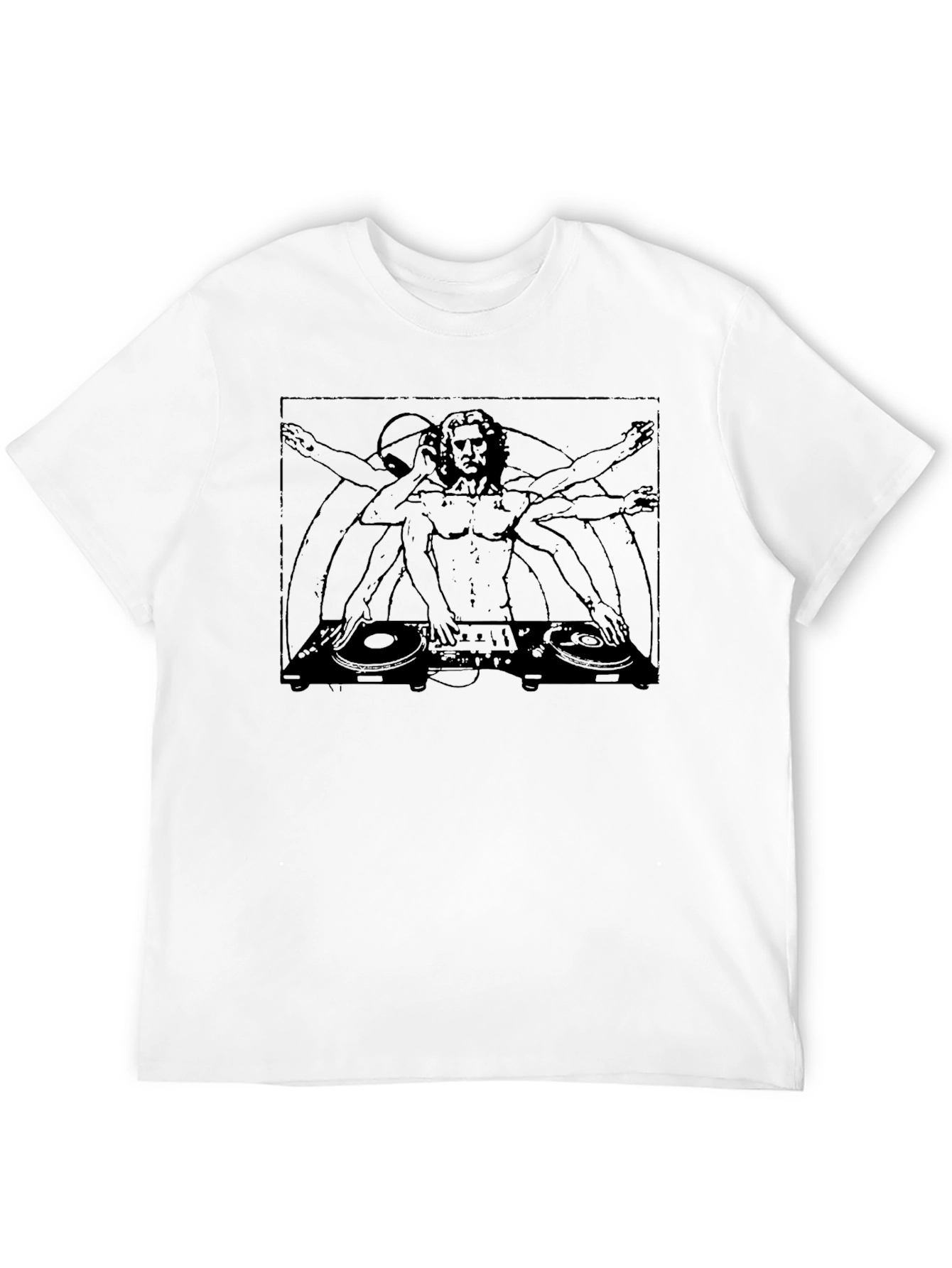 DJ Vitruvian Man T-Shirt - Leonardo DaVinci Remix