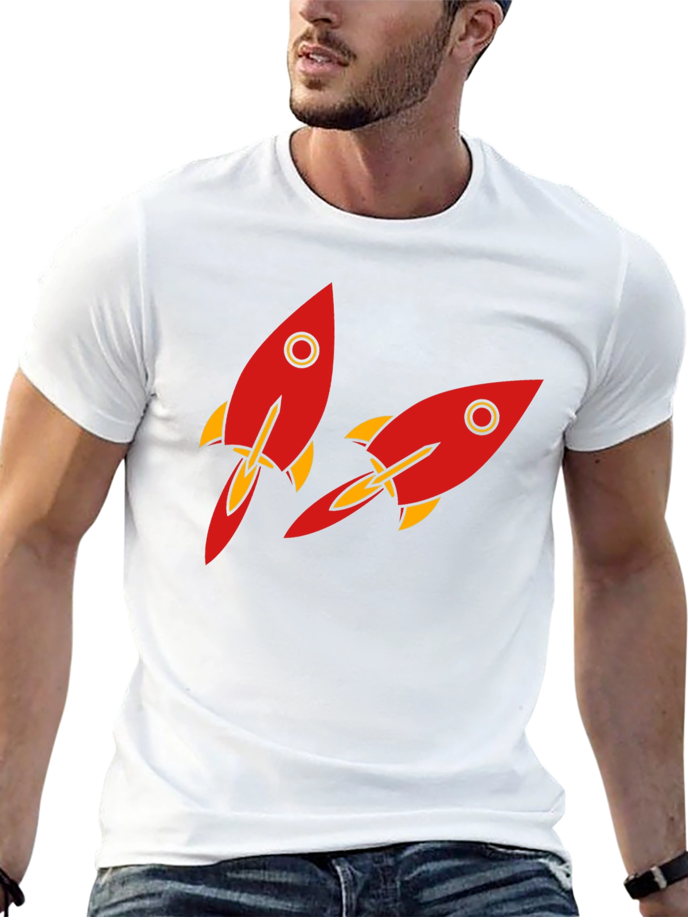 Rocket Graphic T-Shirt - Black