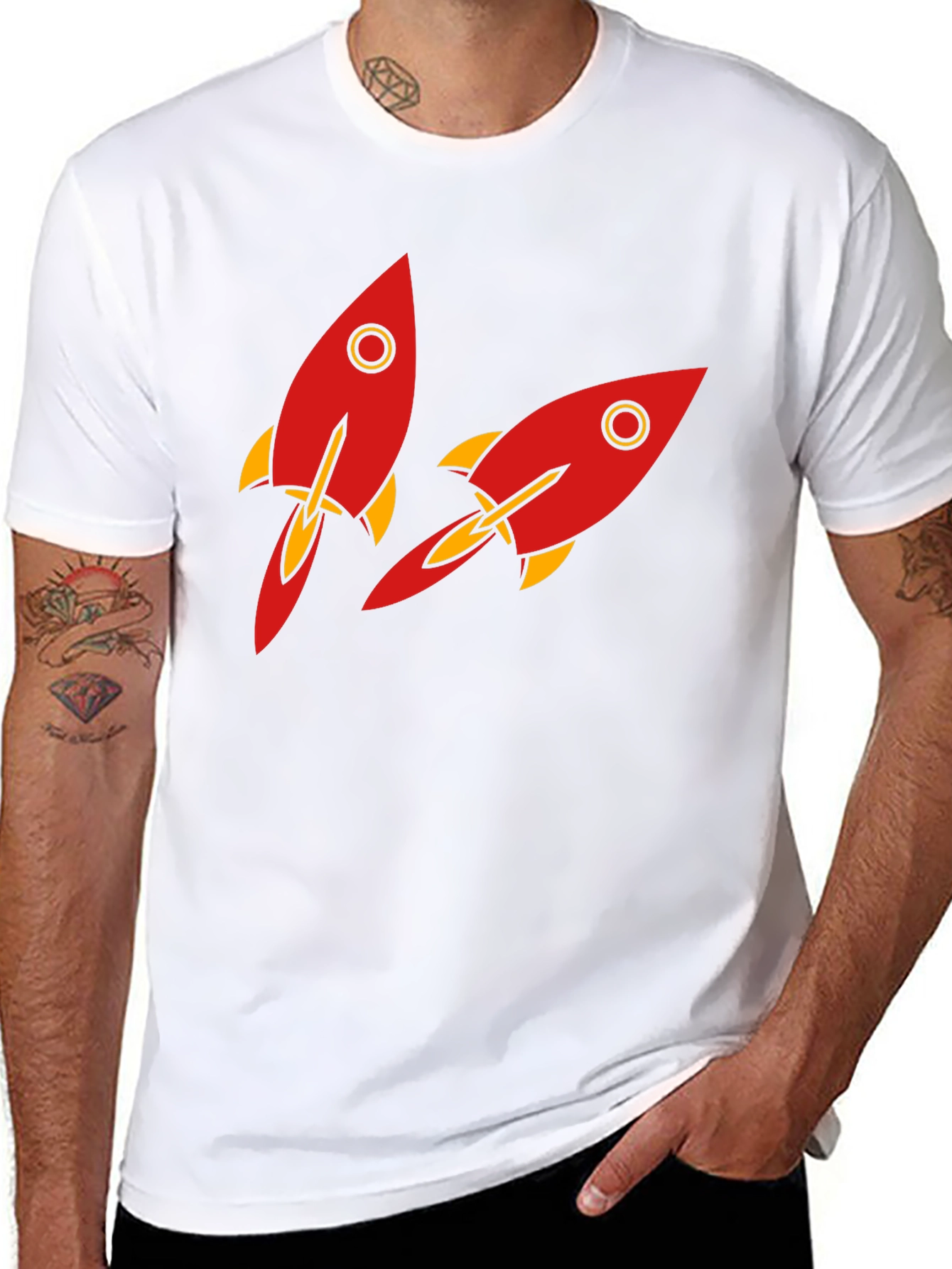Rocket Graphic T-Shirt - Black