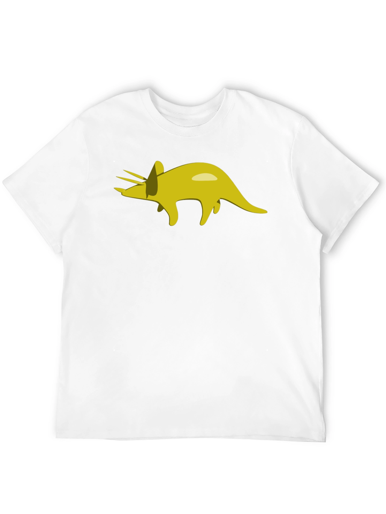 Triceratops Graphic Tee - Black Cotton T-Shirt