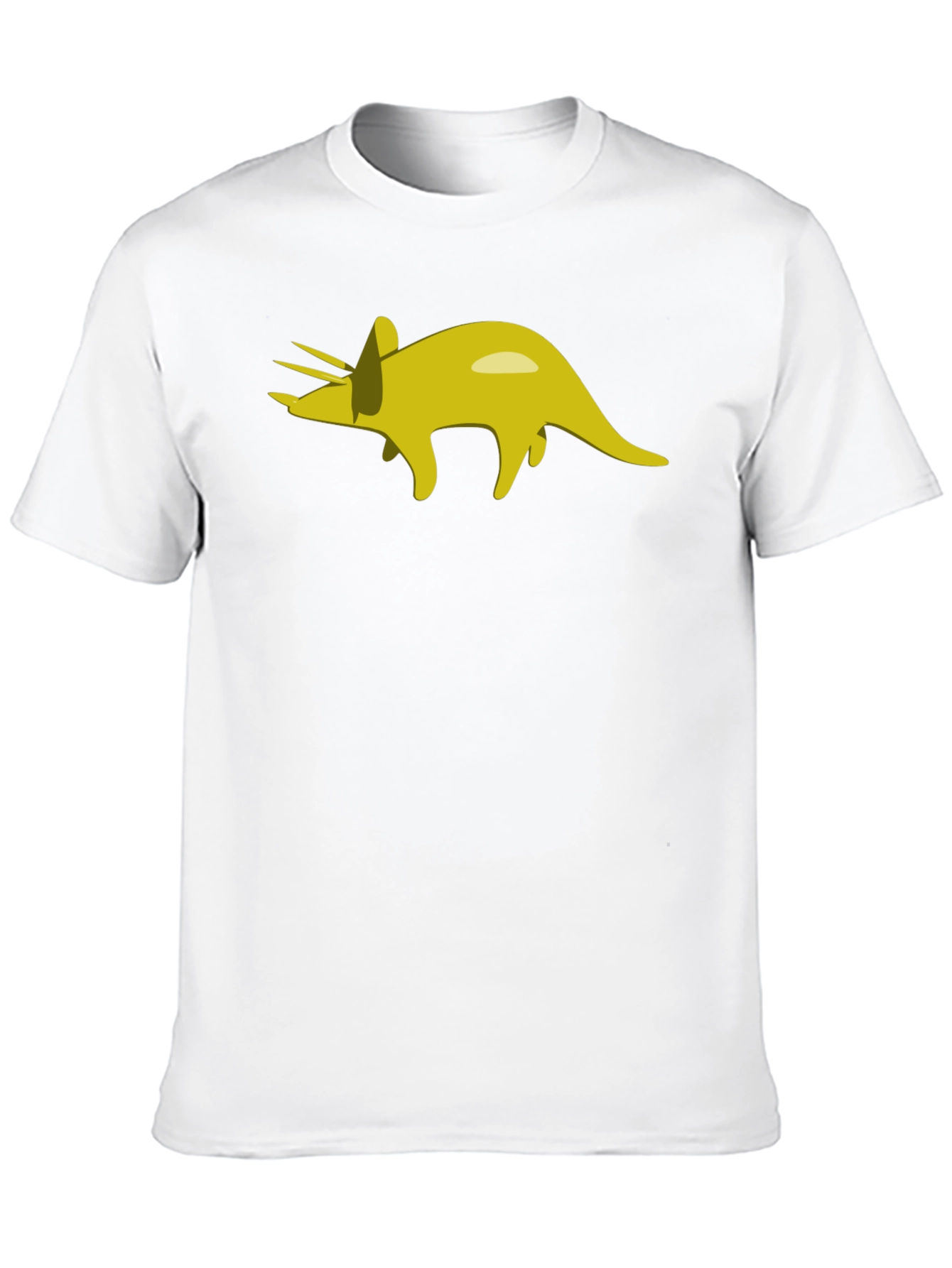 Triceratops Graphic Tee - Black Cotton T-Shirt
