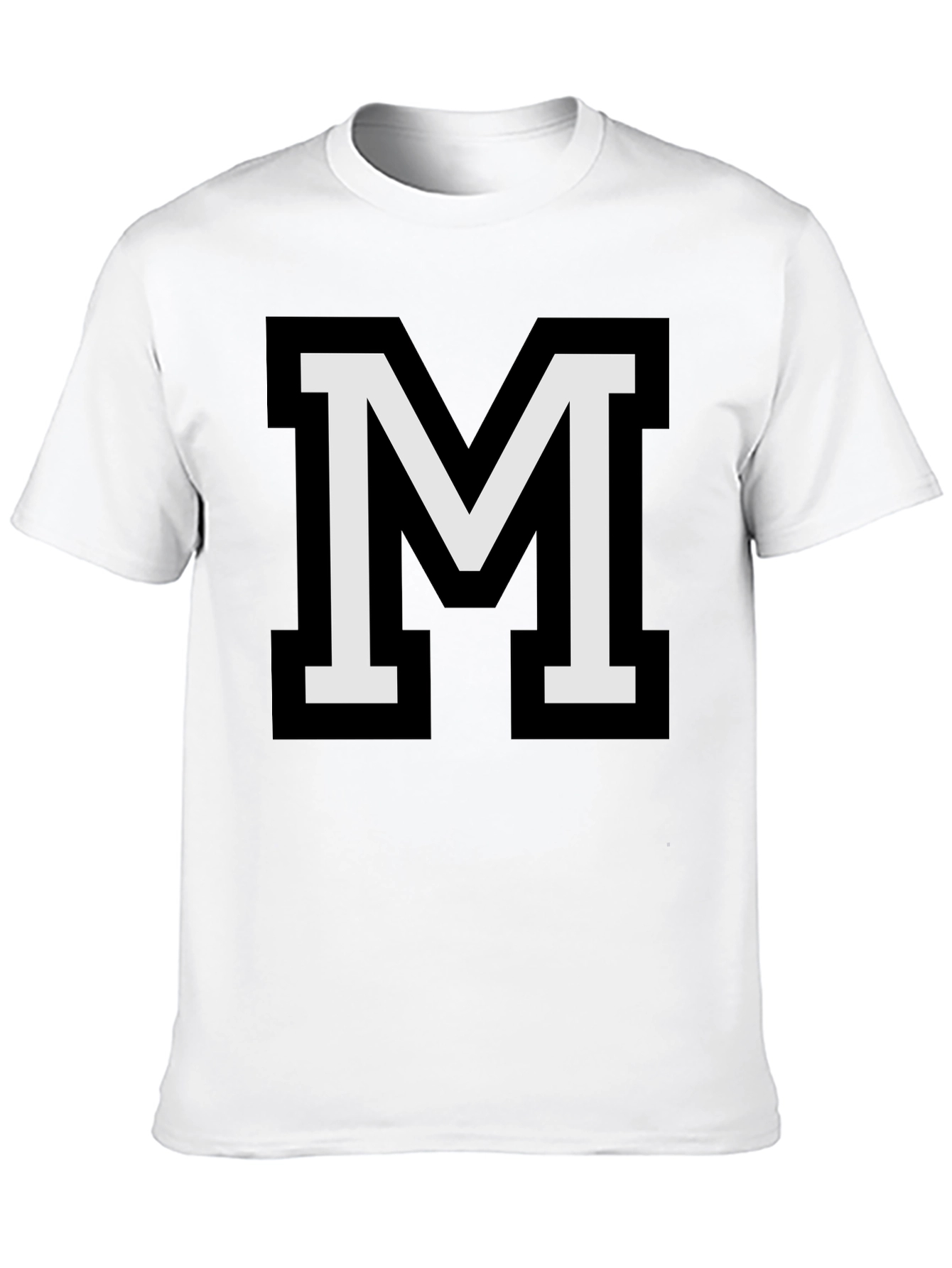 Varsity Letter M Black T-Shirt