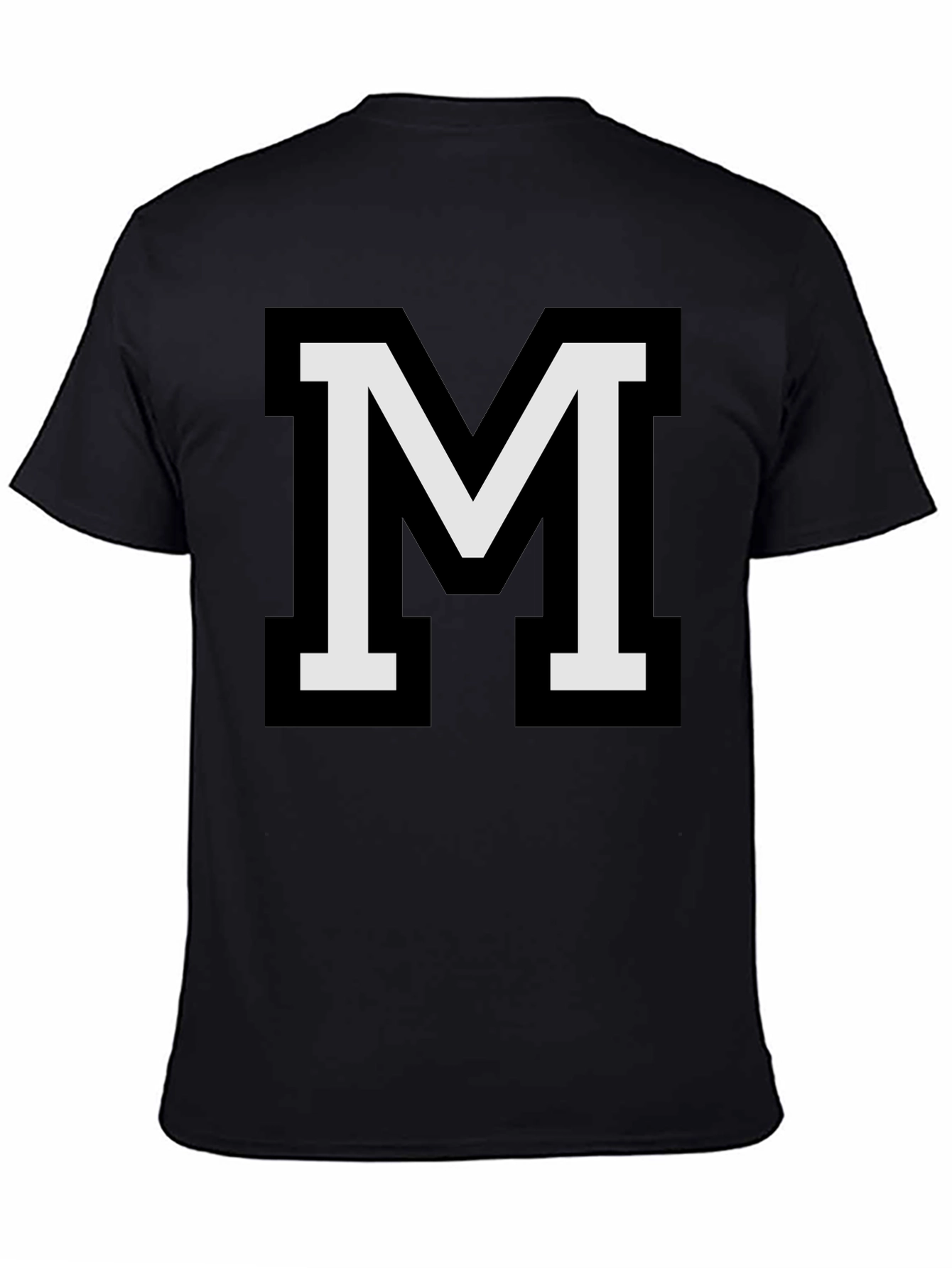 Varsity Letter M Black T-Shirt