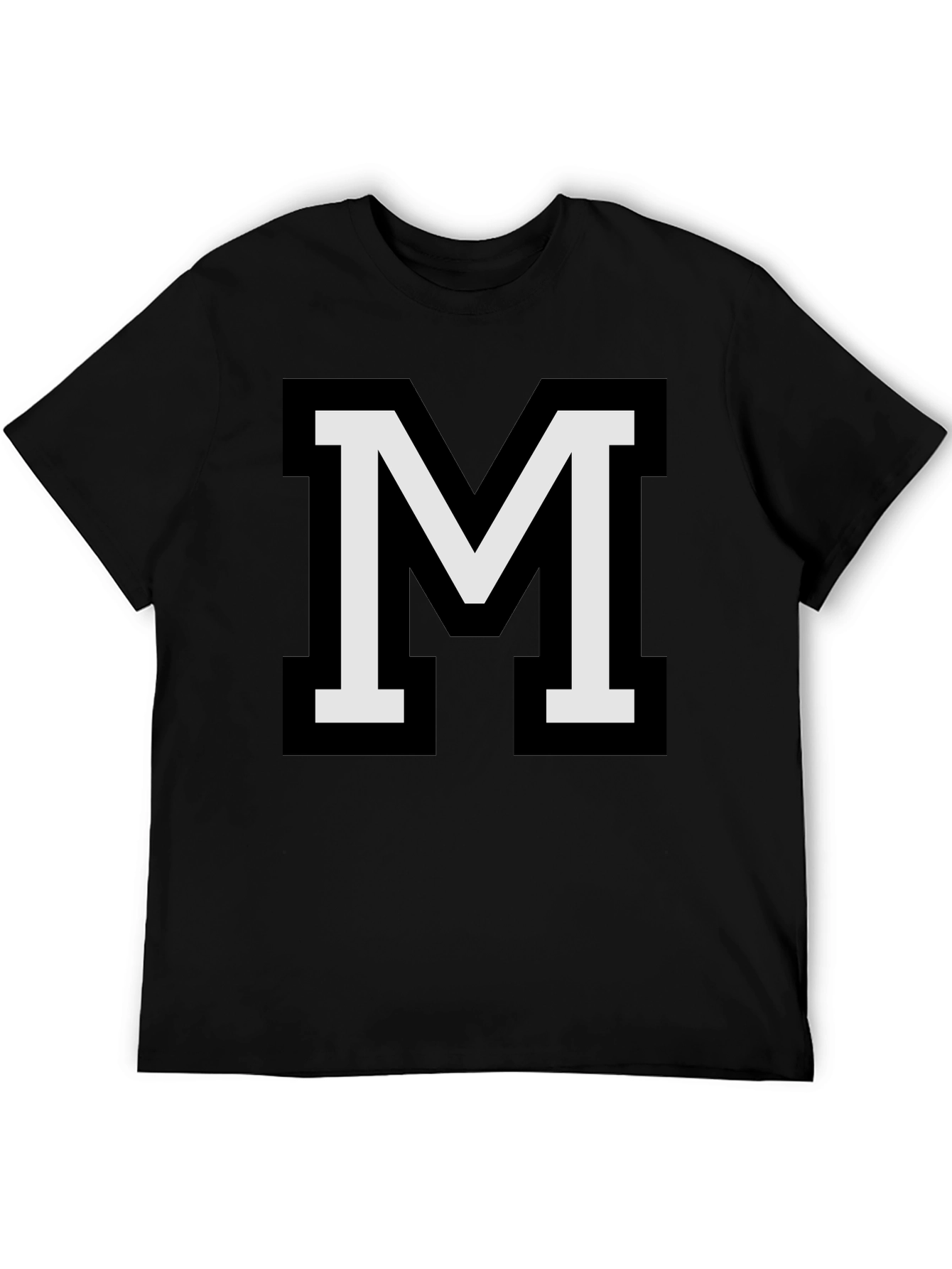 Varsity Letter M Black T-Shirt
