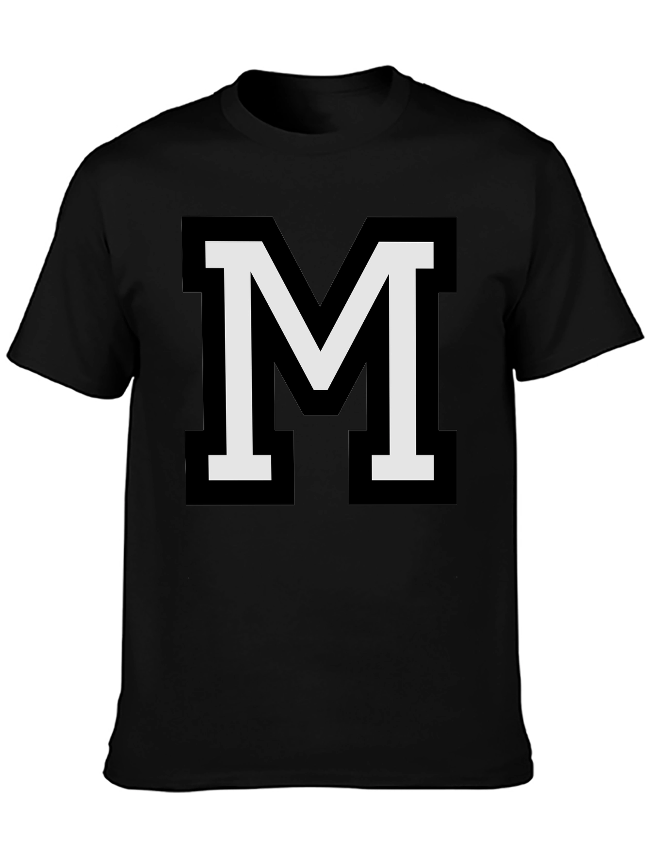 Varsity Letter M Black T-Shirt