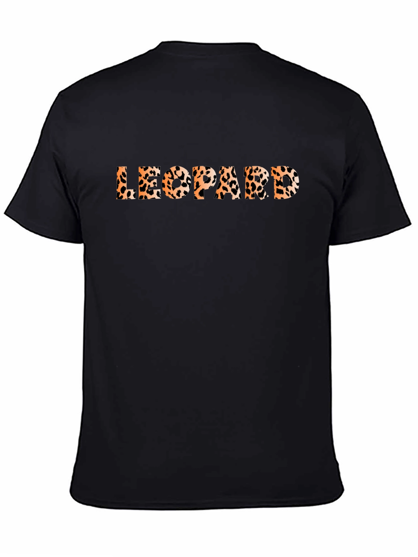 Leopard Print Graphic Tee - Classic Black