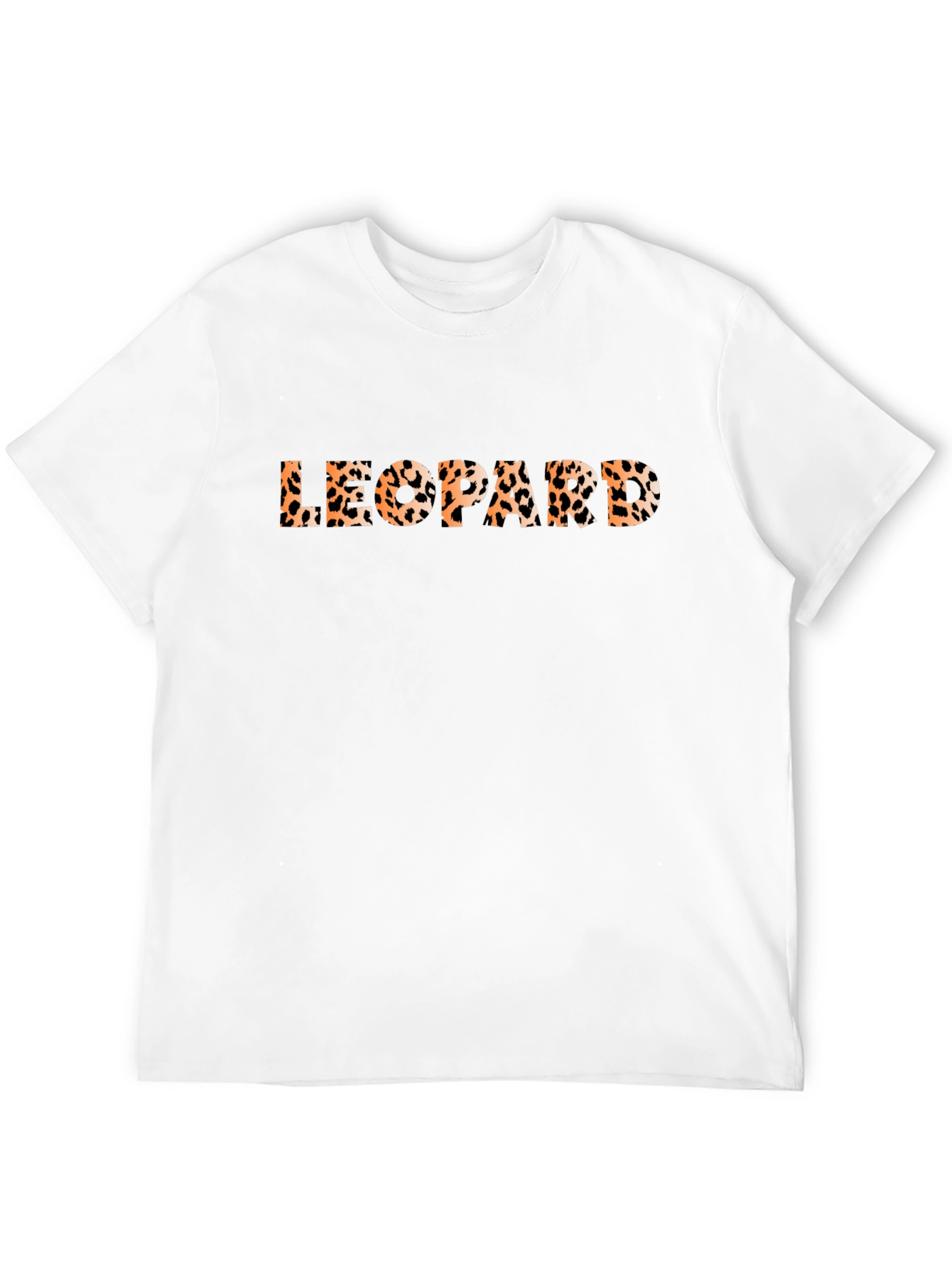 Leopard Print Graphic Tee - Classic Black