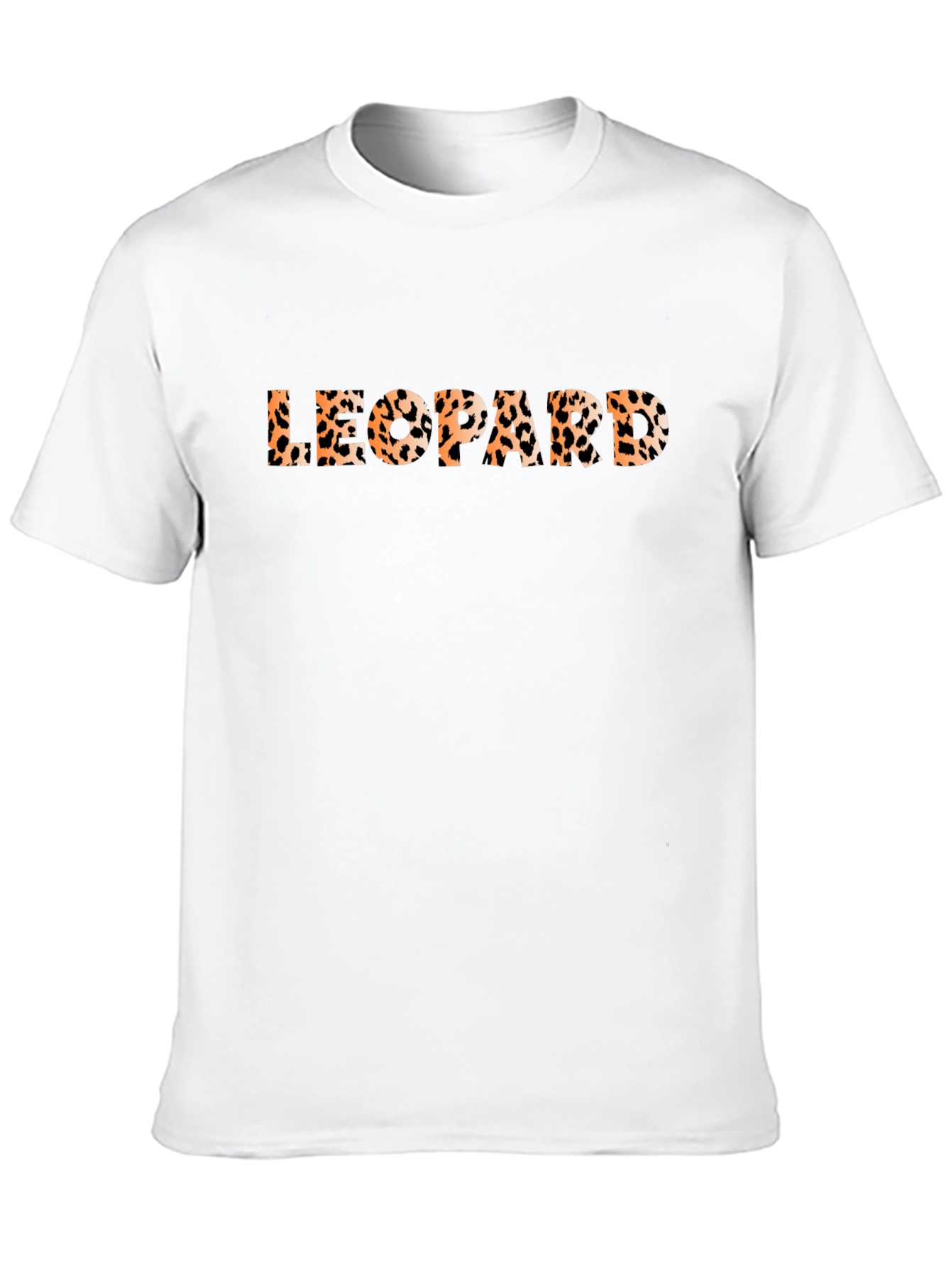 Leopard Print Graphic Tee - Classic Black