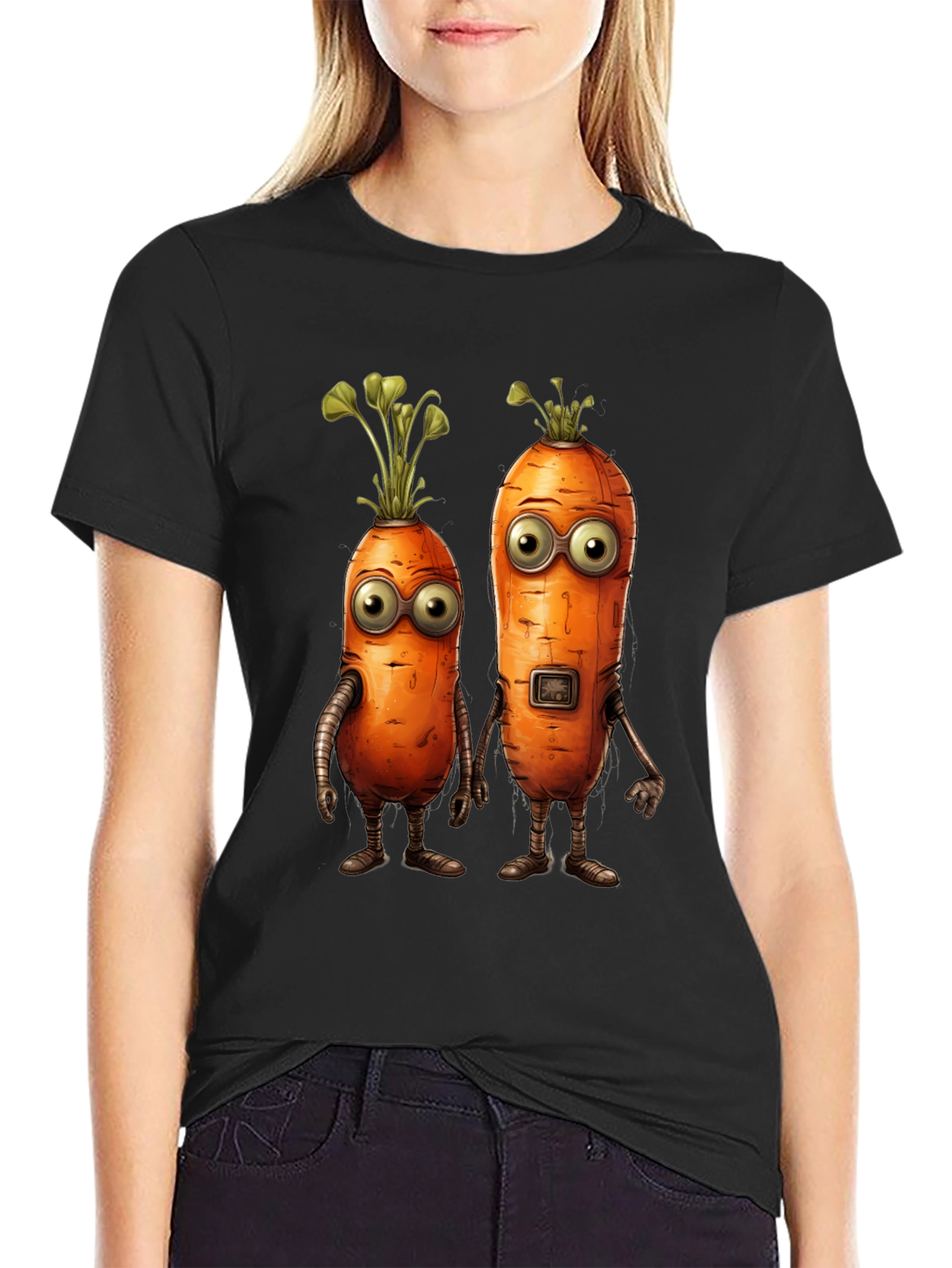 Robot Carrot Graphic T-Shirt