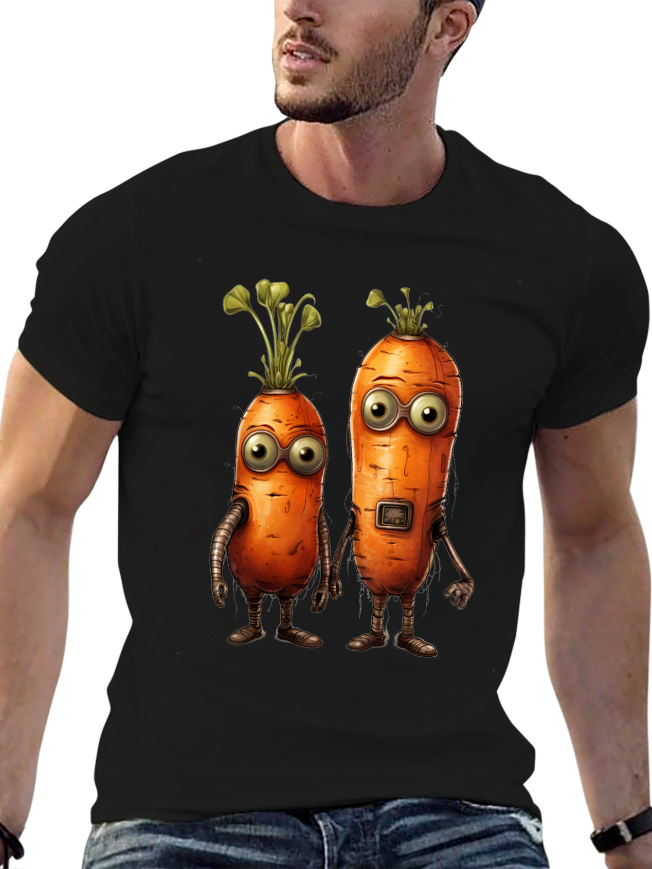 Robot Carrot Graphic T-Shirt