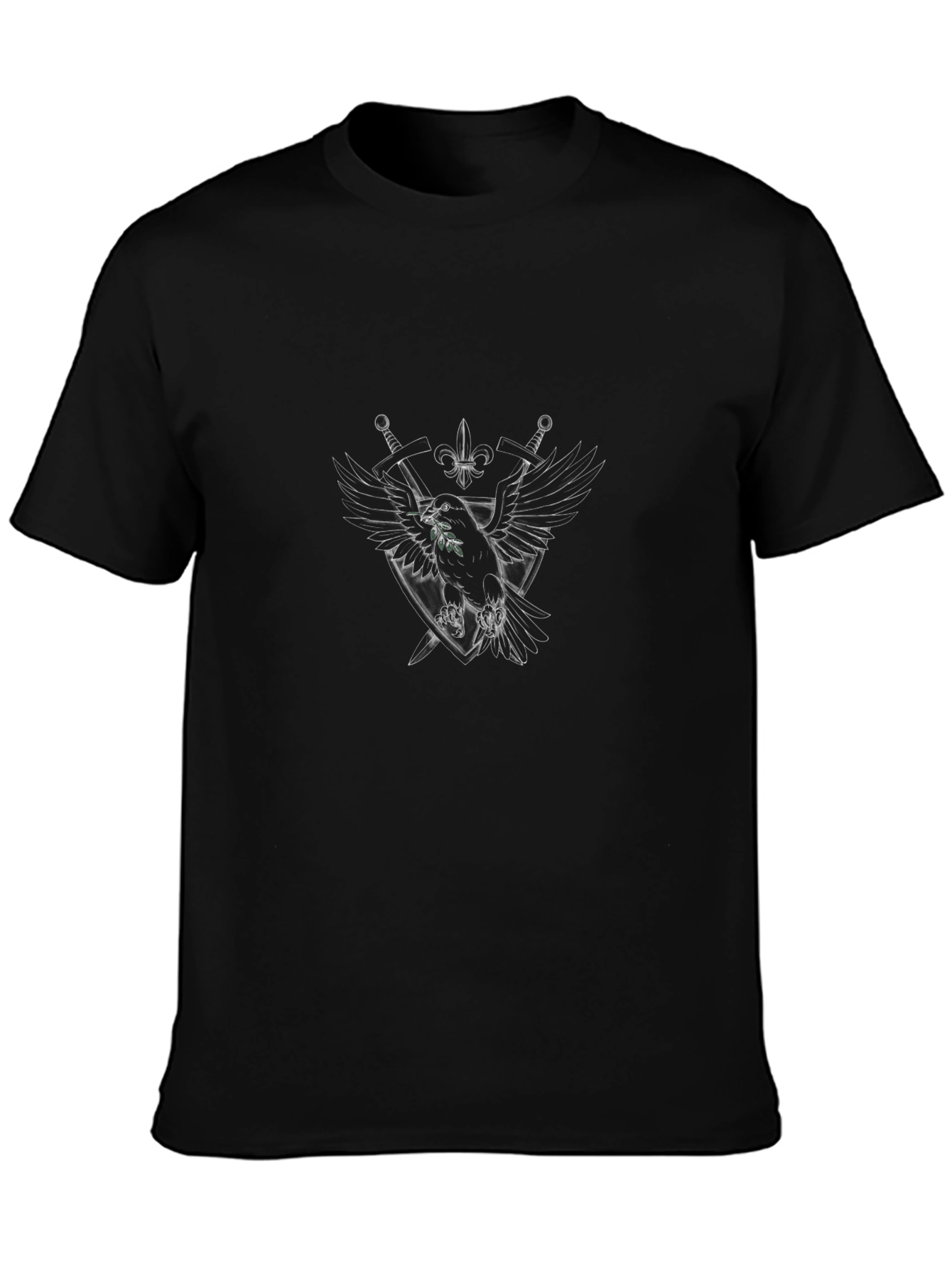 Emblem Raven Graphic T-Shirt