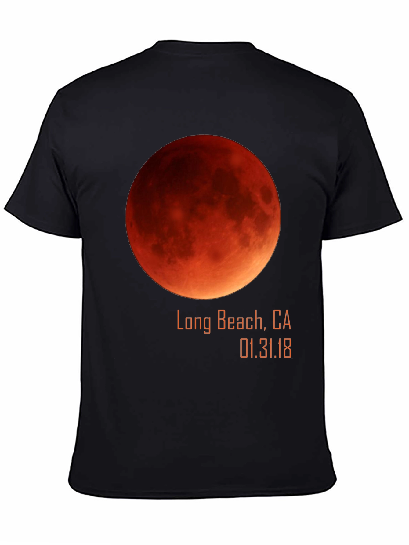 Blood Moon Long Beach CA Eclipse Graphic Tee