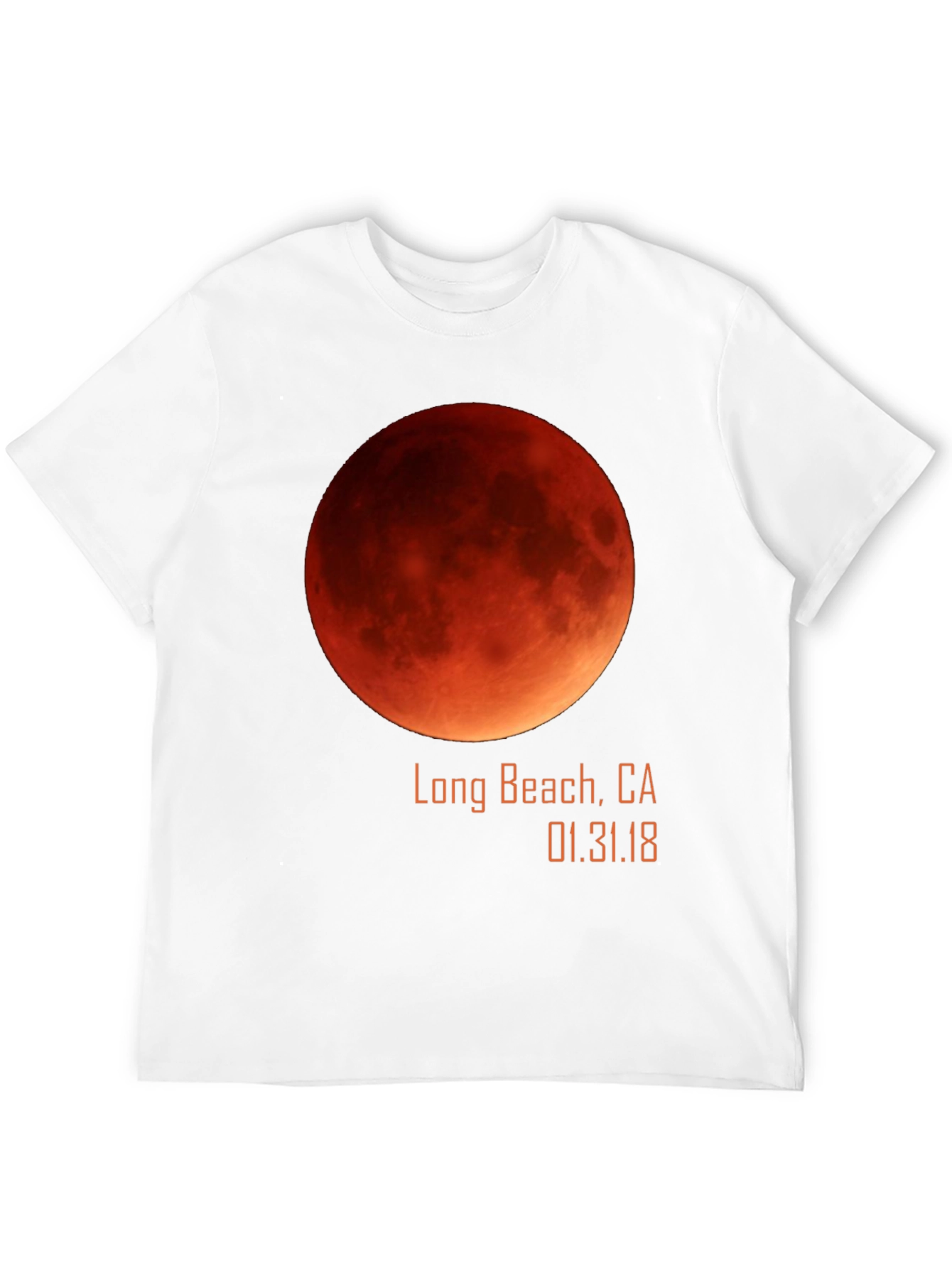 Blood Moon Long Beach CA Eclipse Graphic Tee