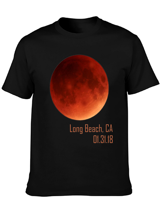 Blood Moon Long Beach CA Eclipse Graphic Tee