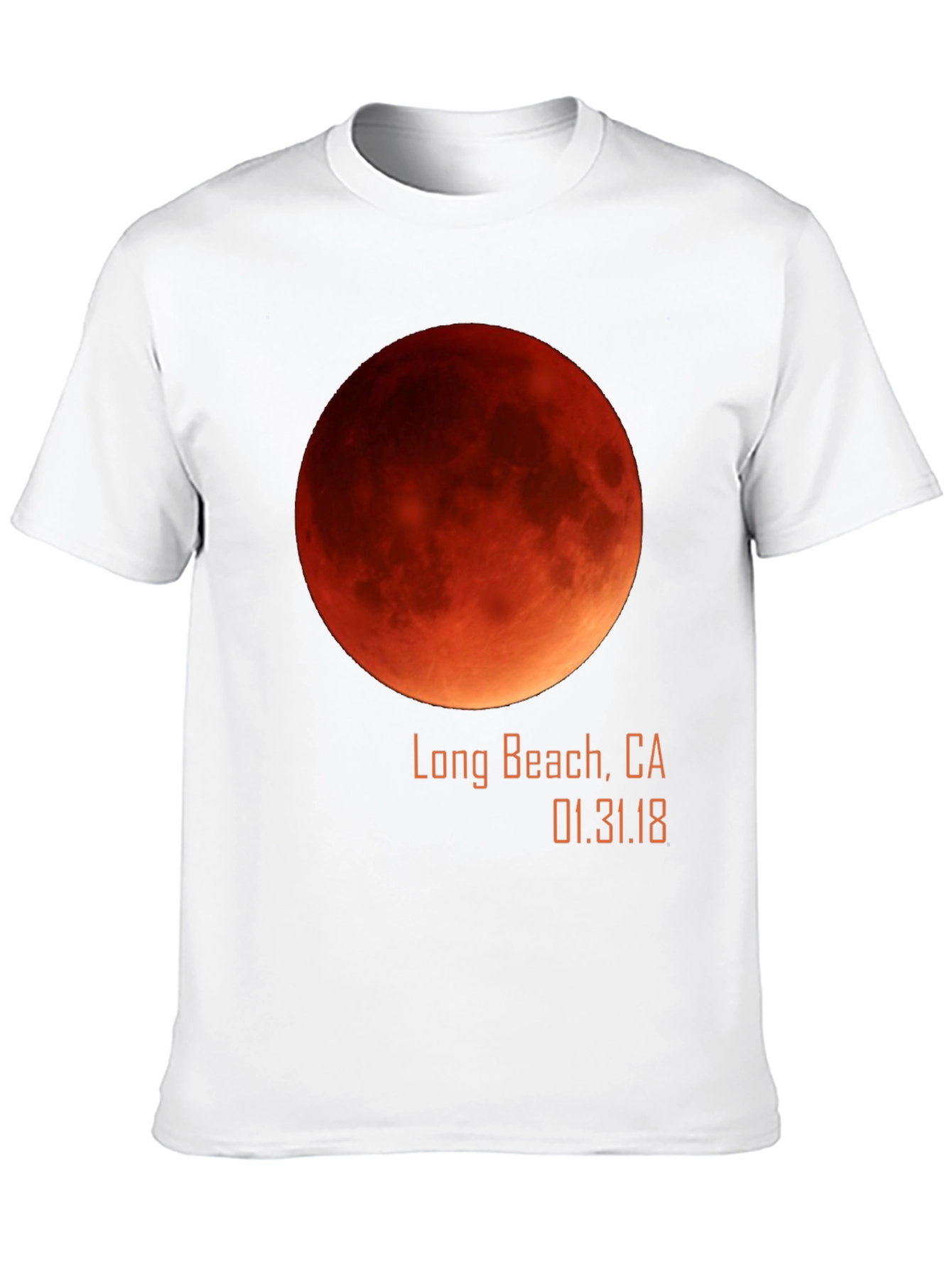 Blood Moon Long Beach CA Eclipse Graphic Tee