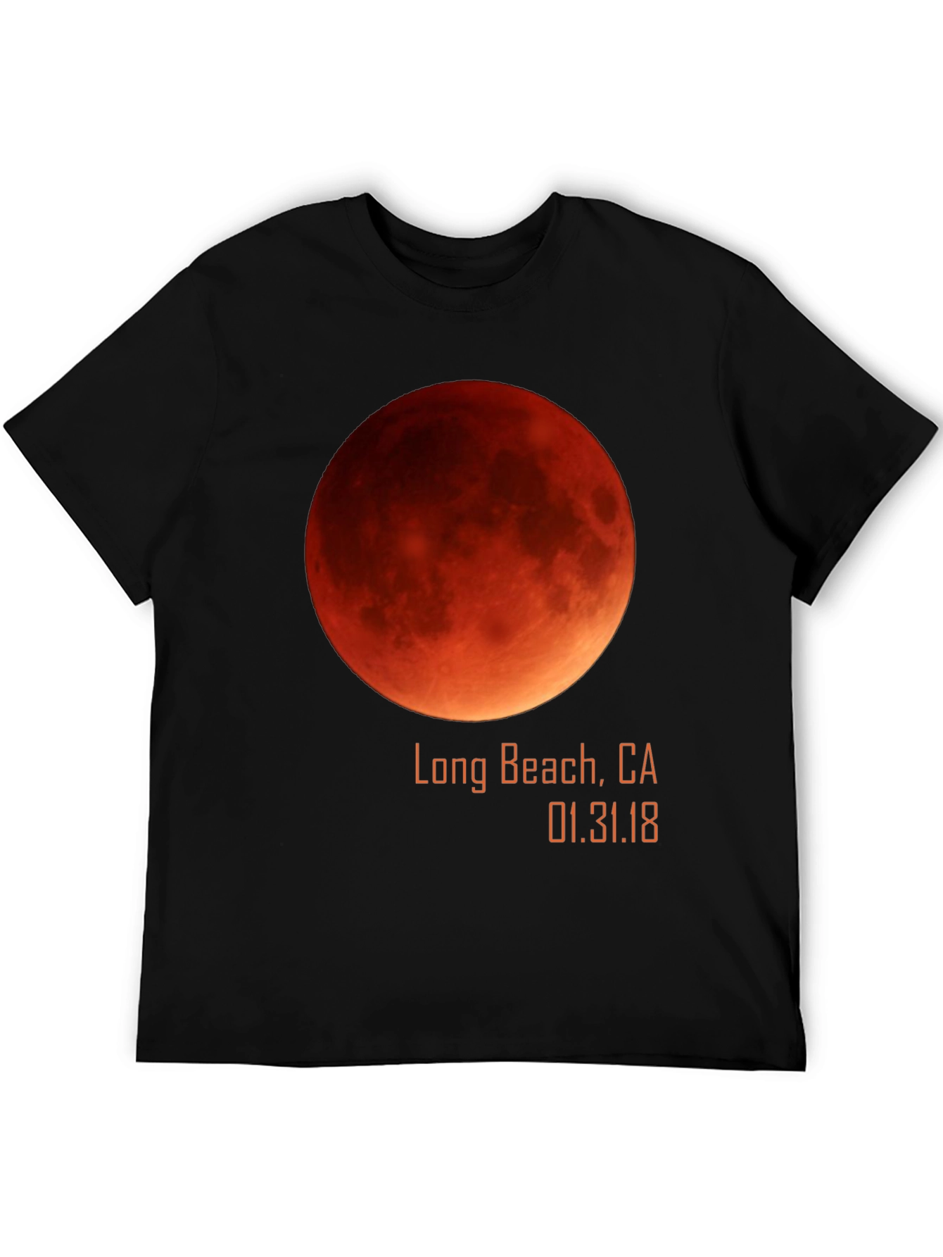 Blood Moon Long Beach CA Eclipse Graphic Tee