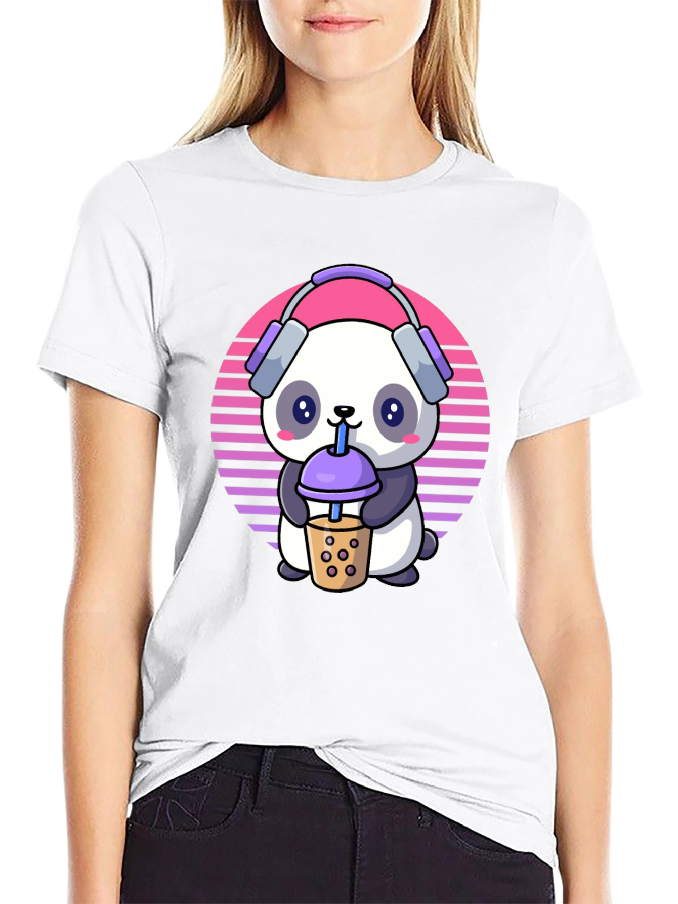 Cute Panda Boba Tea T-Shirt