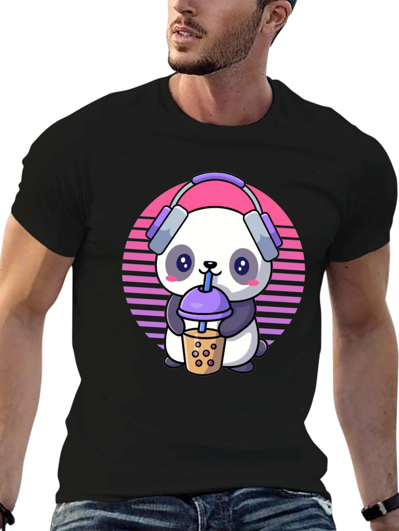Cute Panda Boba Tea T-Shirt