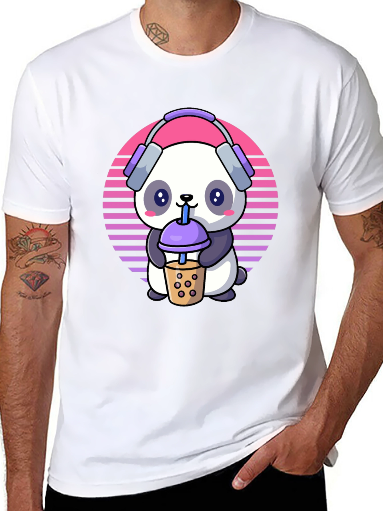 Cute Panda Boba Tea T-Shirt