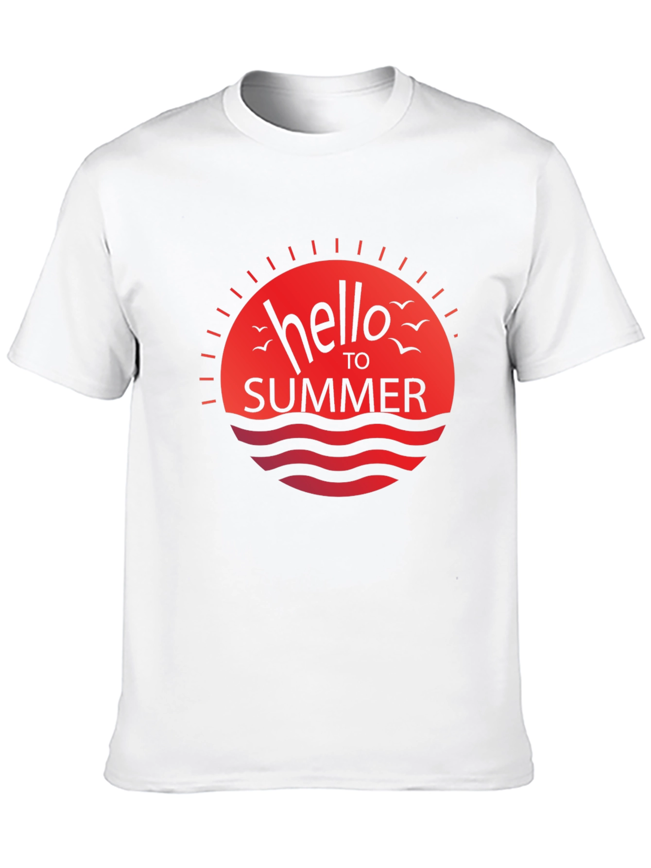 Hello Summer Graphic Tee - Black Casual Shirt