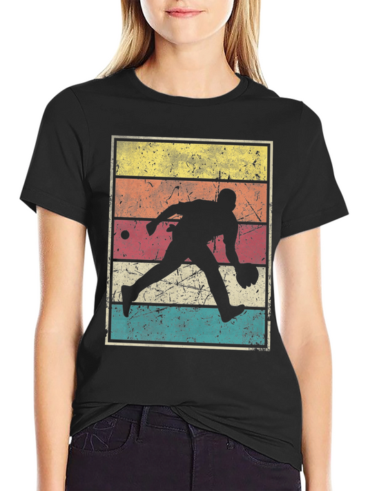 Retro Bowling T-Shirt - Vintage Style Bowler Tee