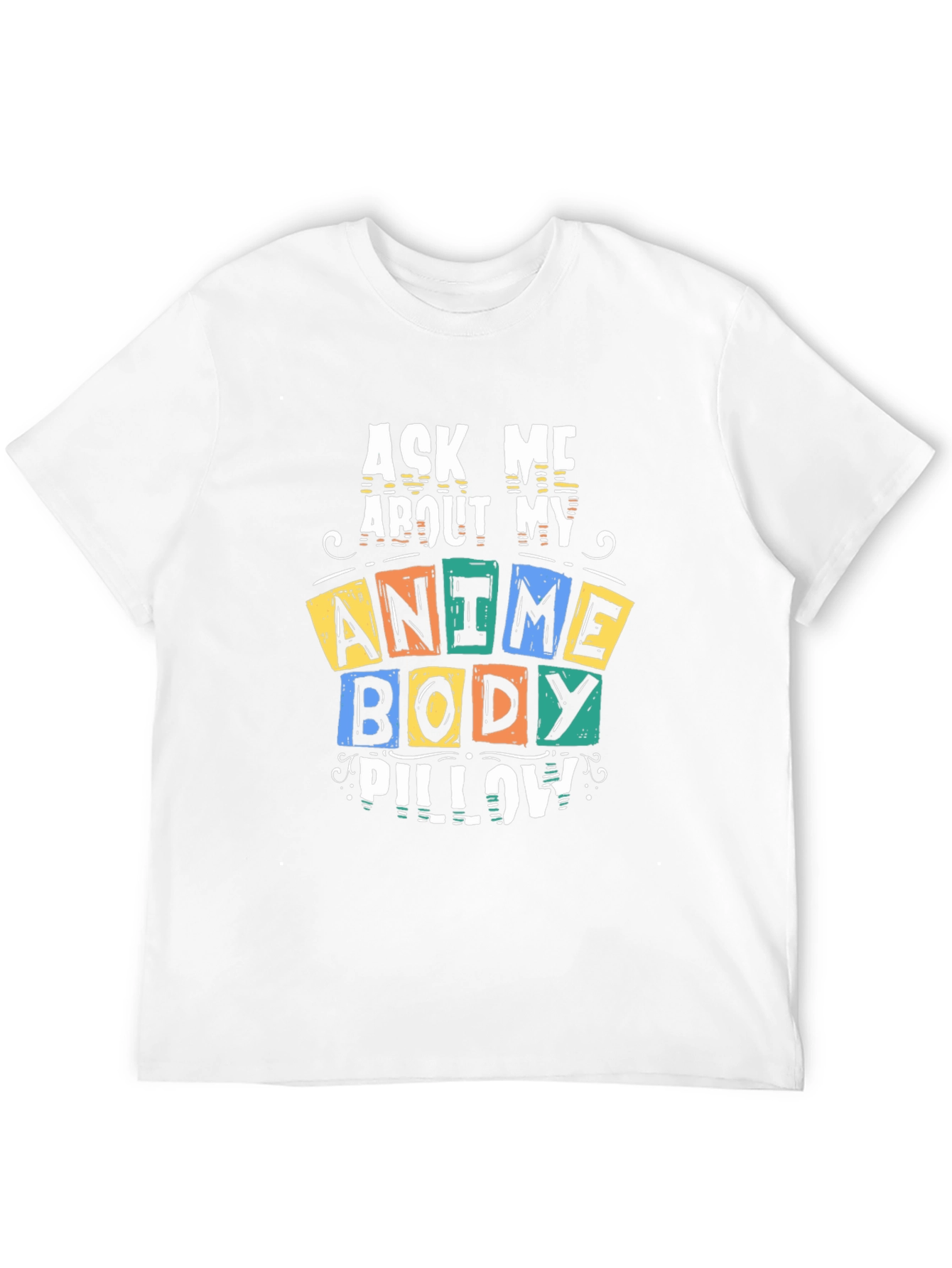 Anime Body Pillow Graphic Tee - Black