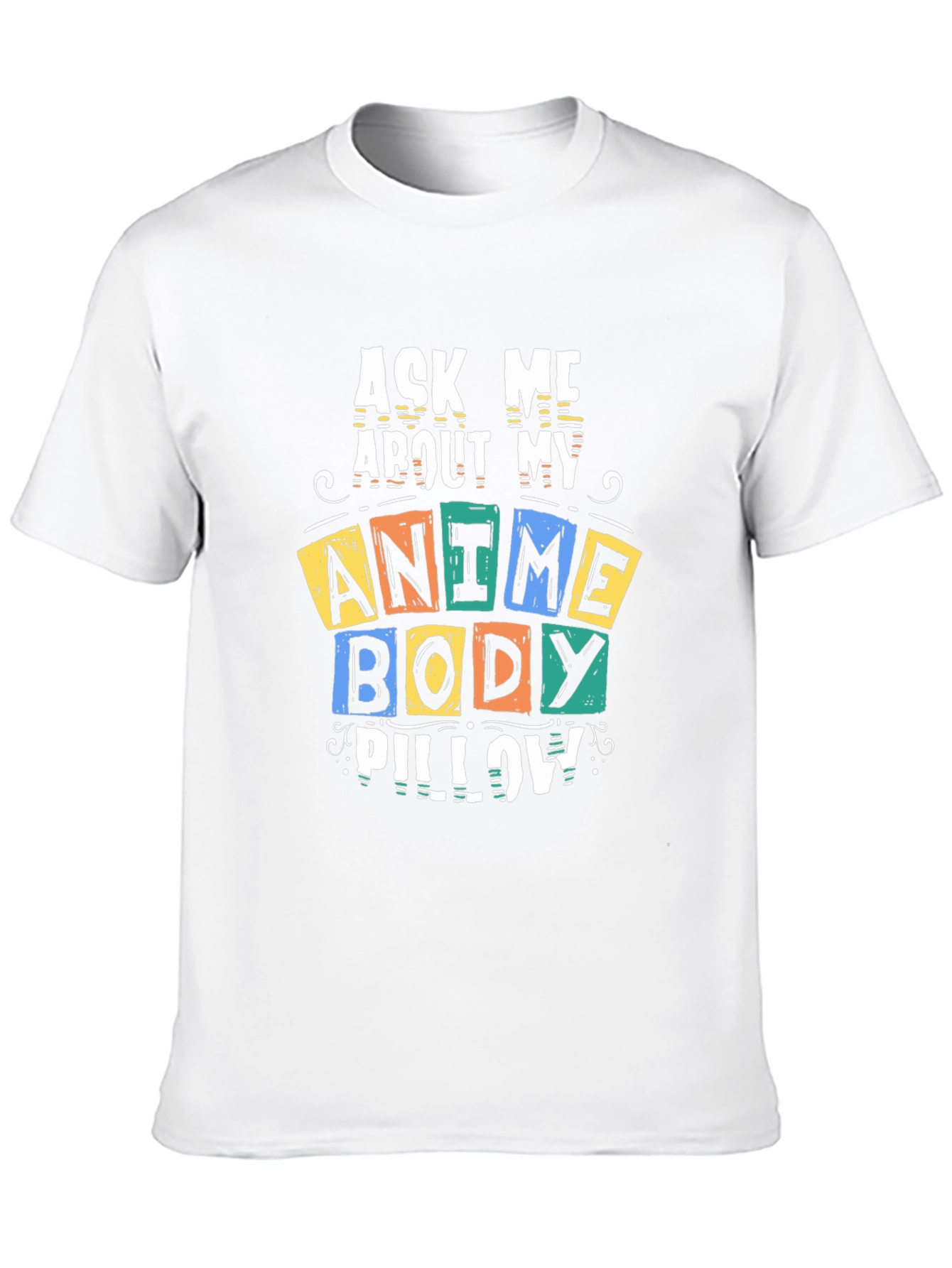 Anime Body Pillow Graphic Tee - Black