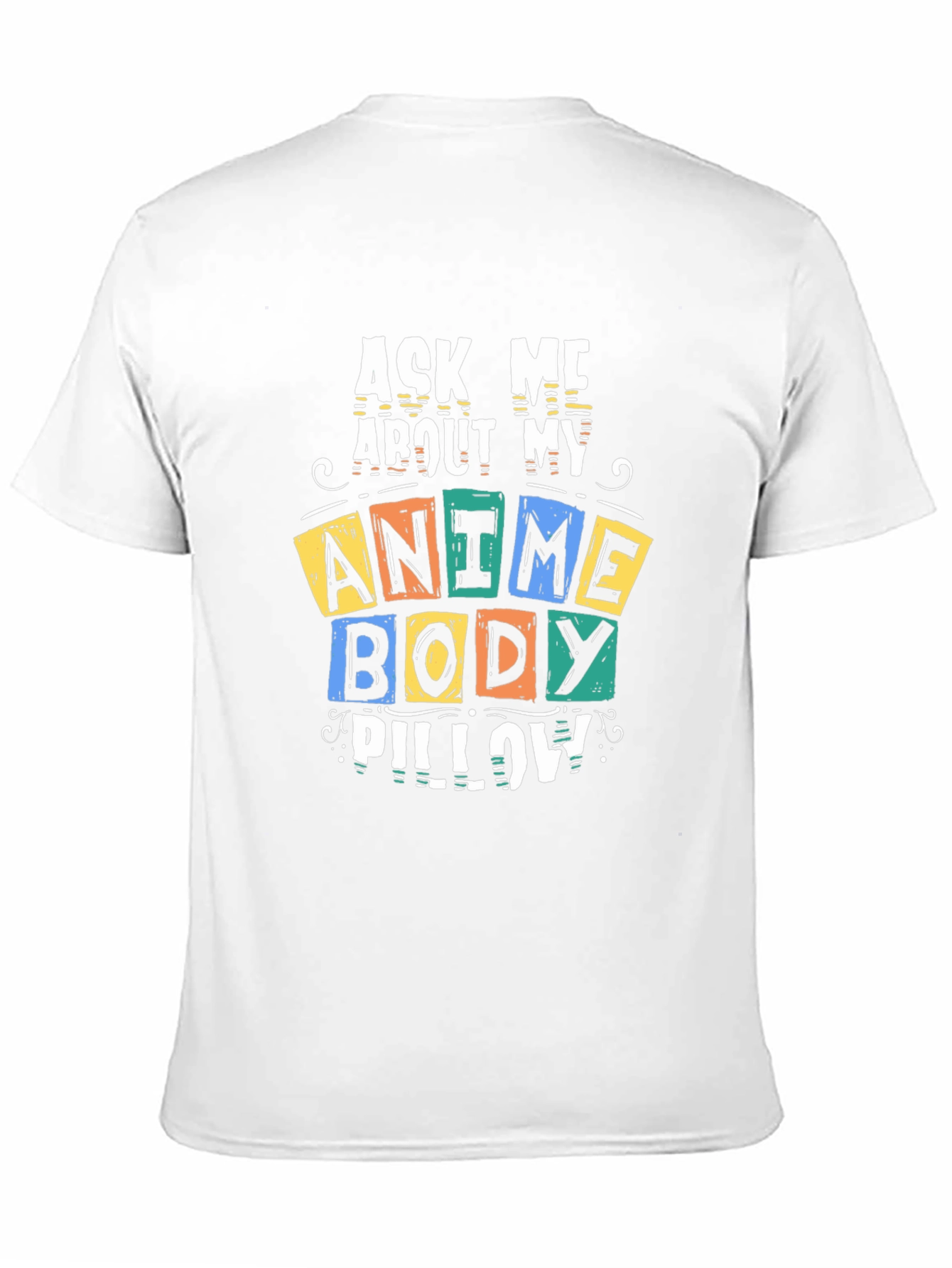 Anime Body Pillow Graphic Tee - Black