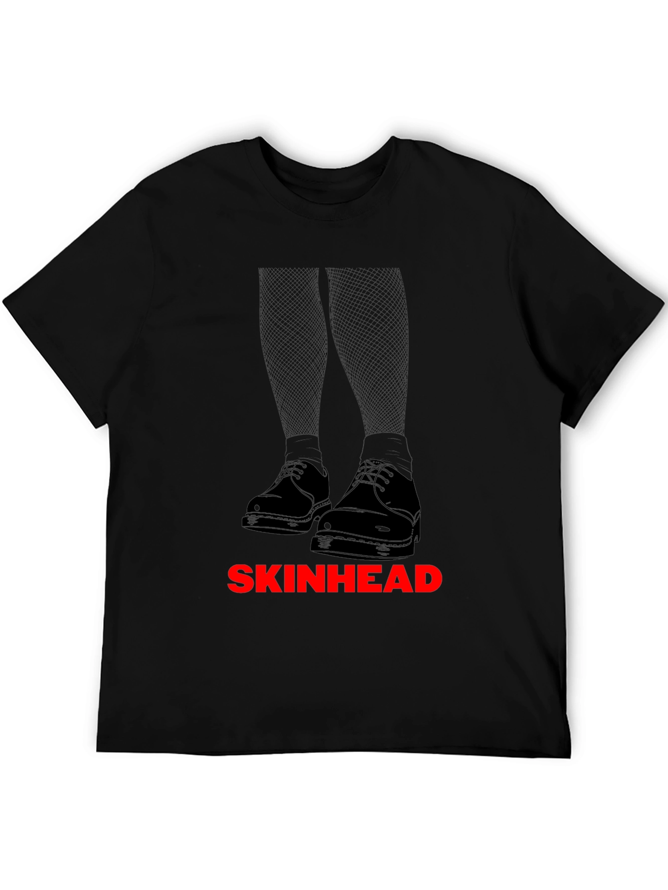 Skinhead Graphic Tee - Black Cotton T-Shirt