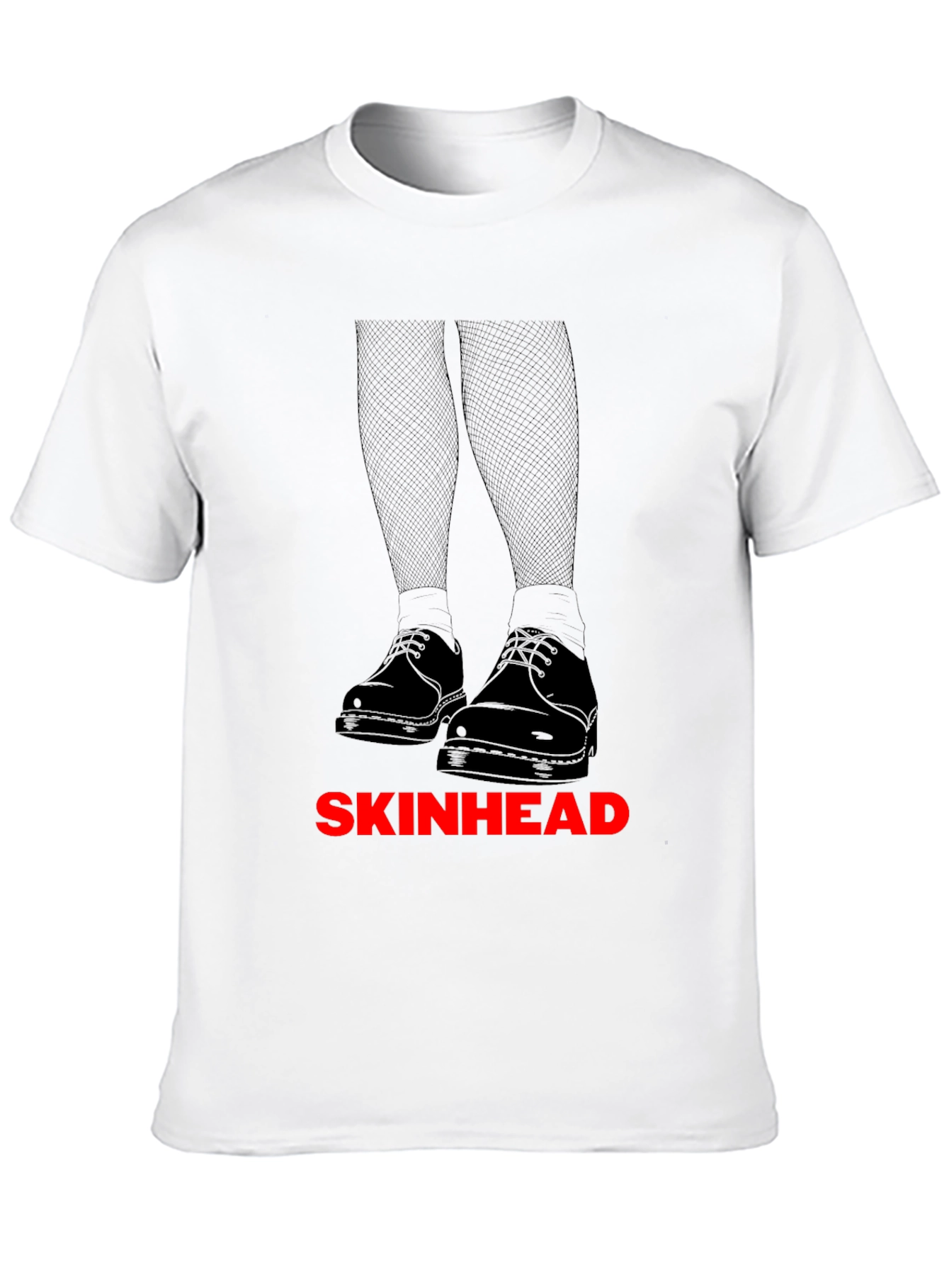 Skinhead Graphic Tee - Black Cotton T-Shirt