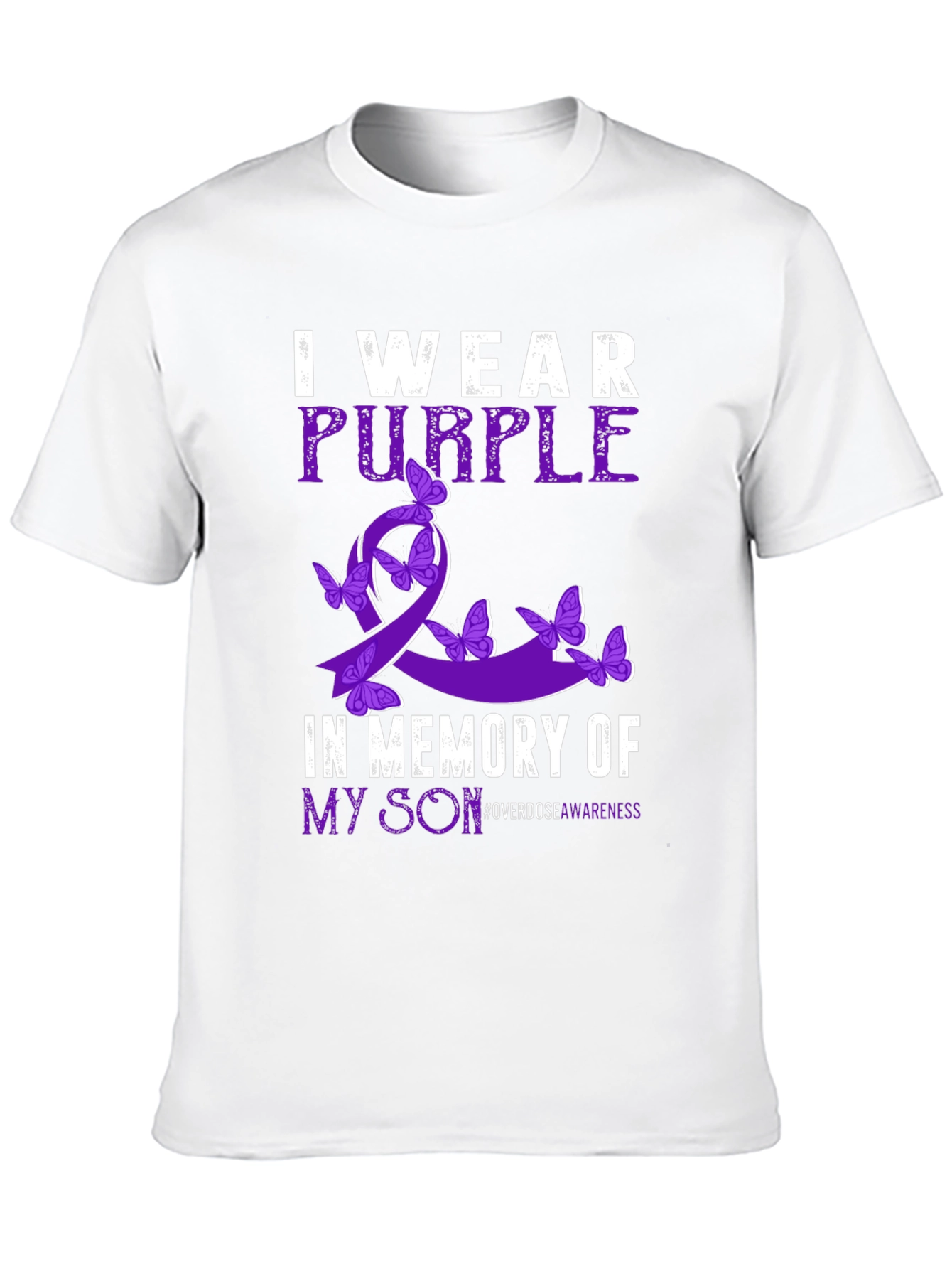 Purple Ribbon Overdose Awareness T-Shirt