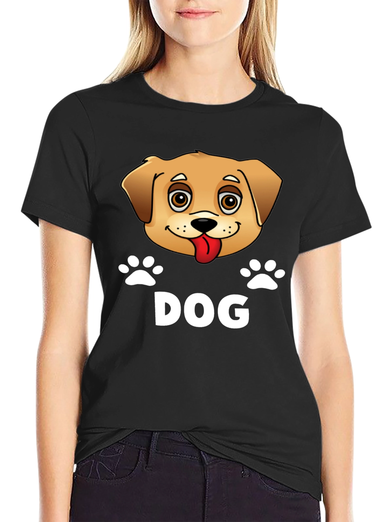 Cute Dog Cartoon Graphic Tee