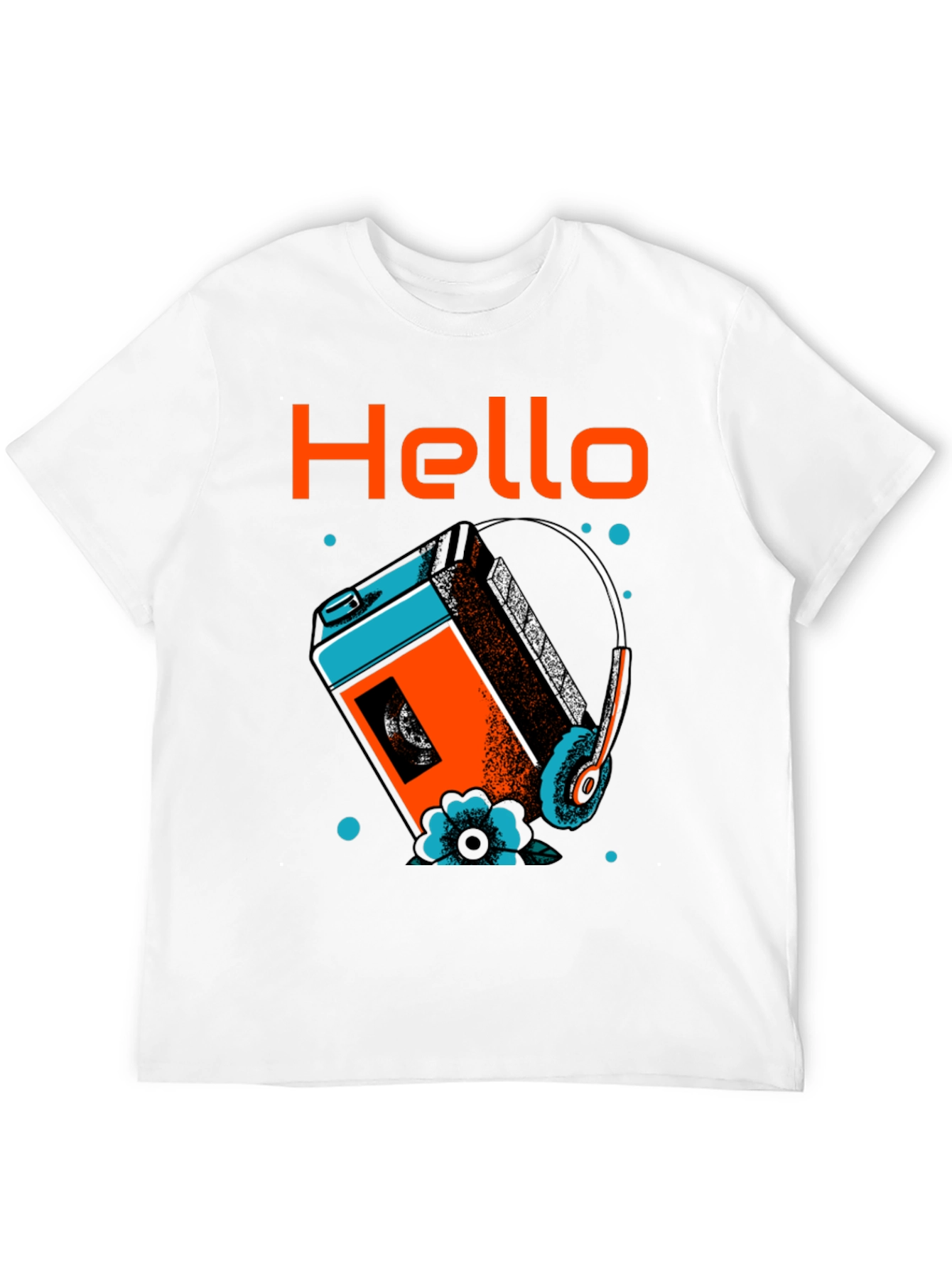 Retro Cassette Player Graphic T-Shirt