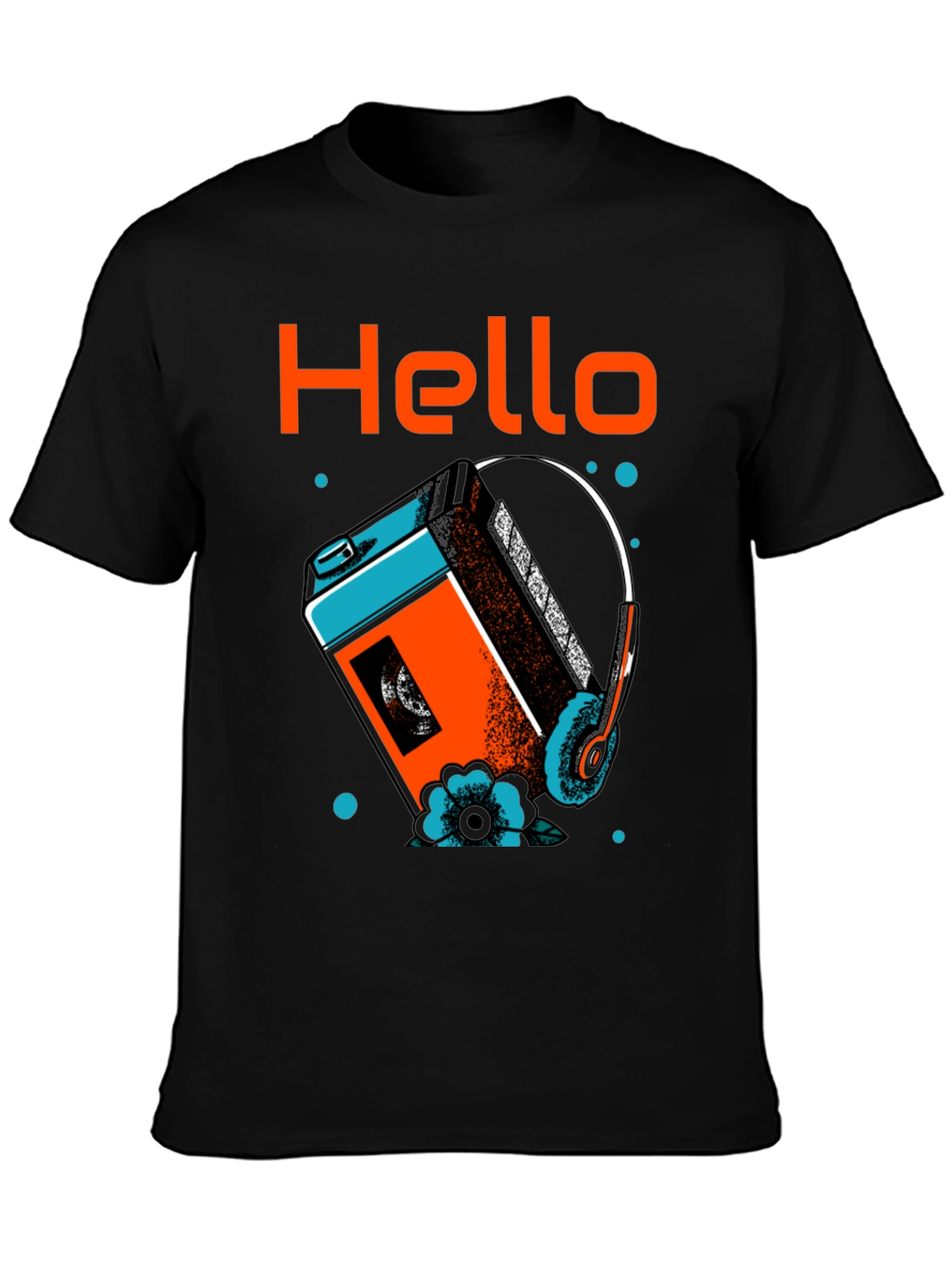 Retro Cassette Player Graphic T-Shirt