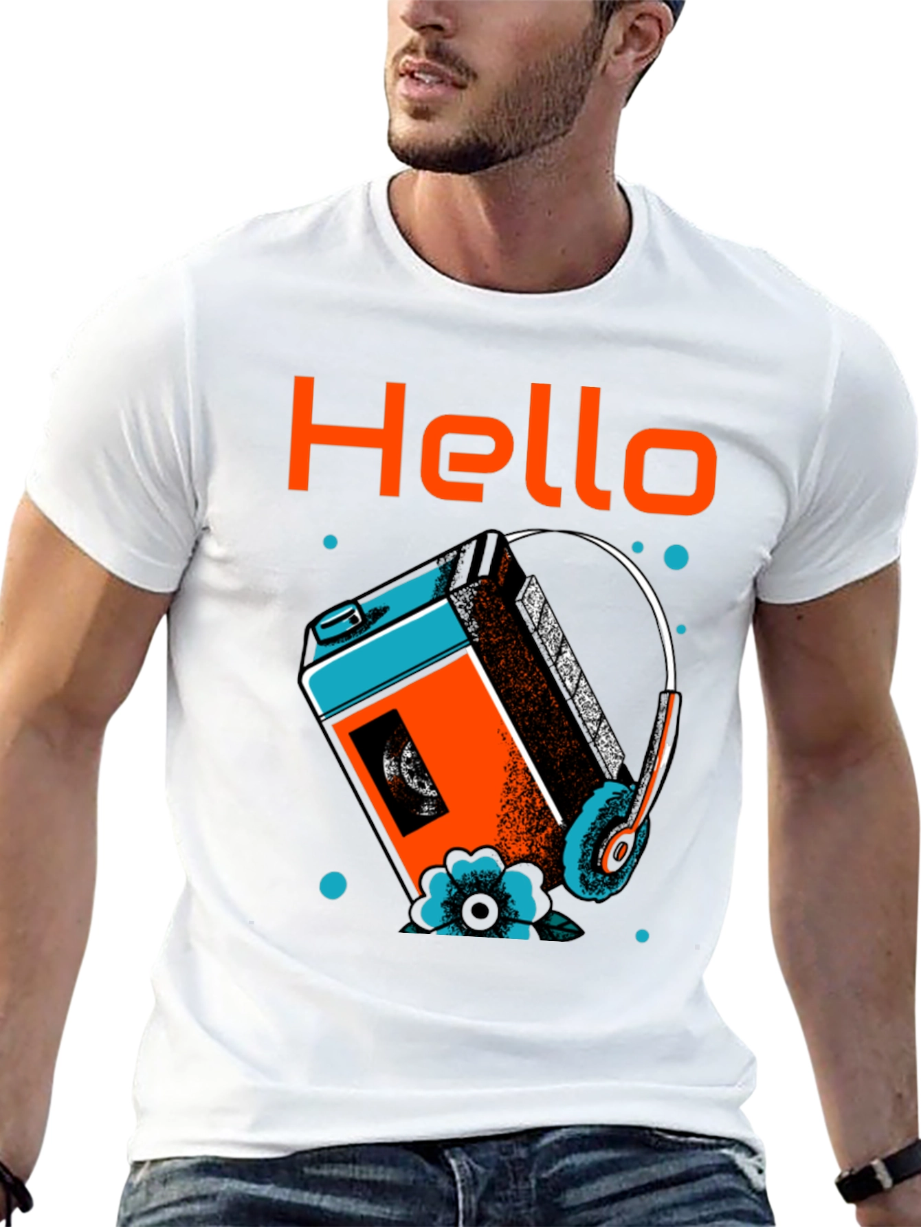 Retro Cassette Player Graphic T-Shirt