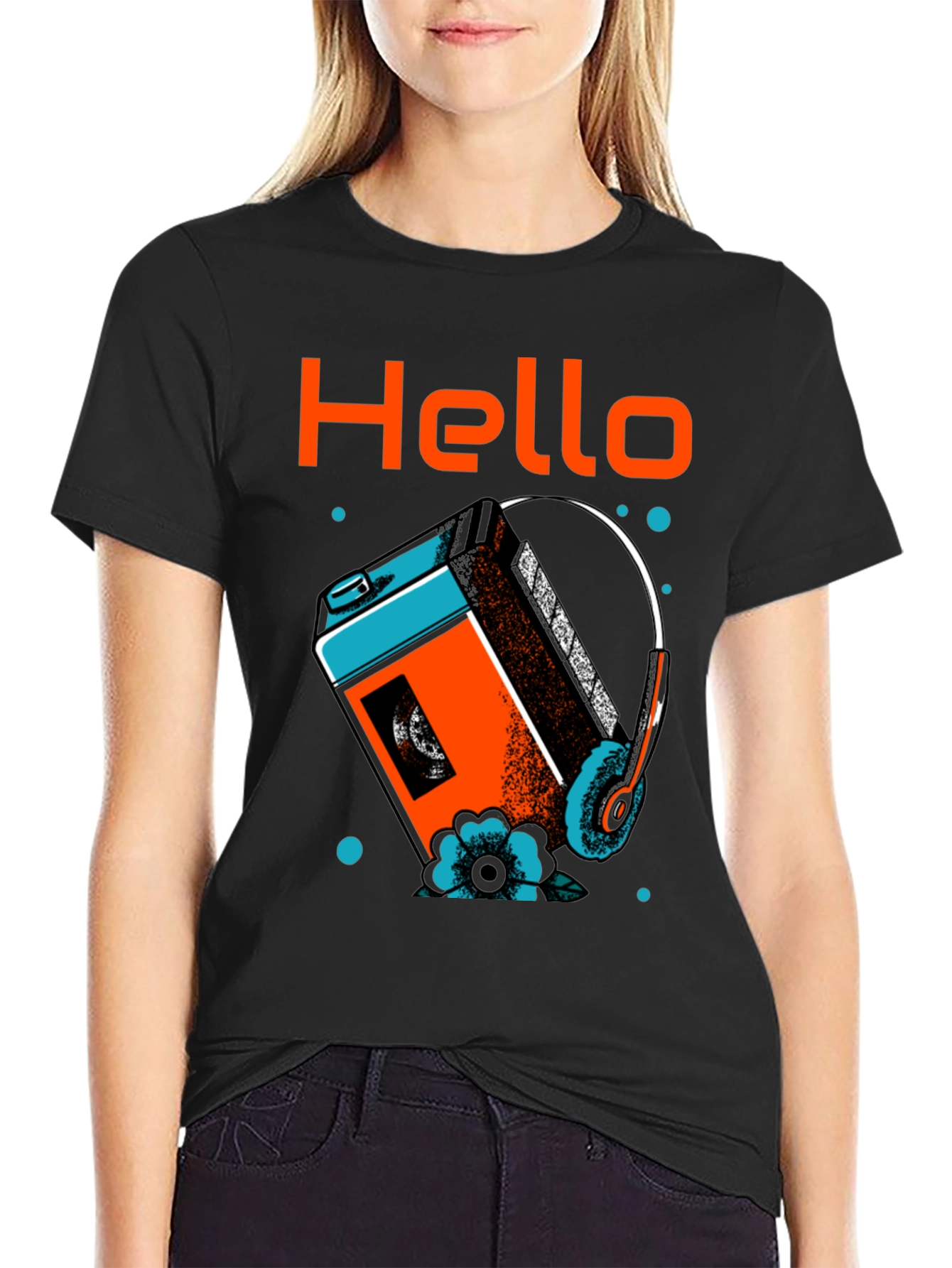Retro Cassette Player Graphic T-Shirt