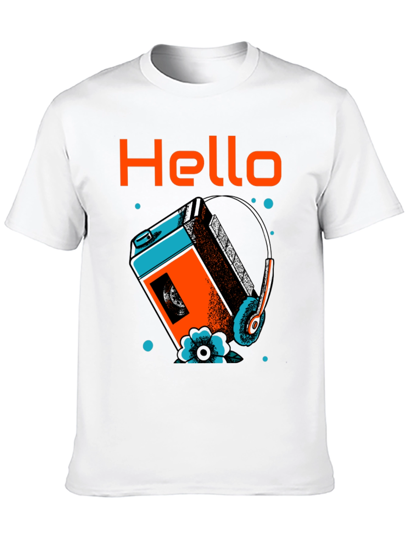 Retro Cassette Player Graphic T-Shirt